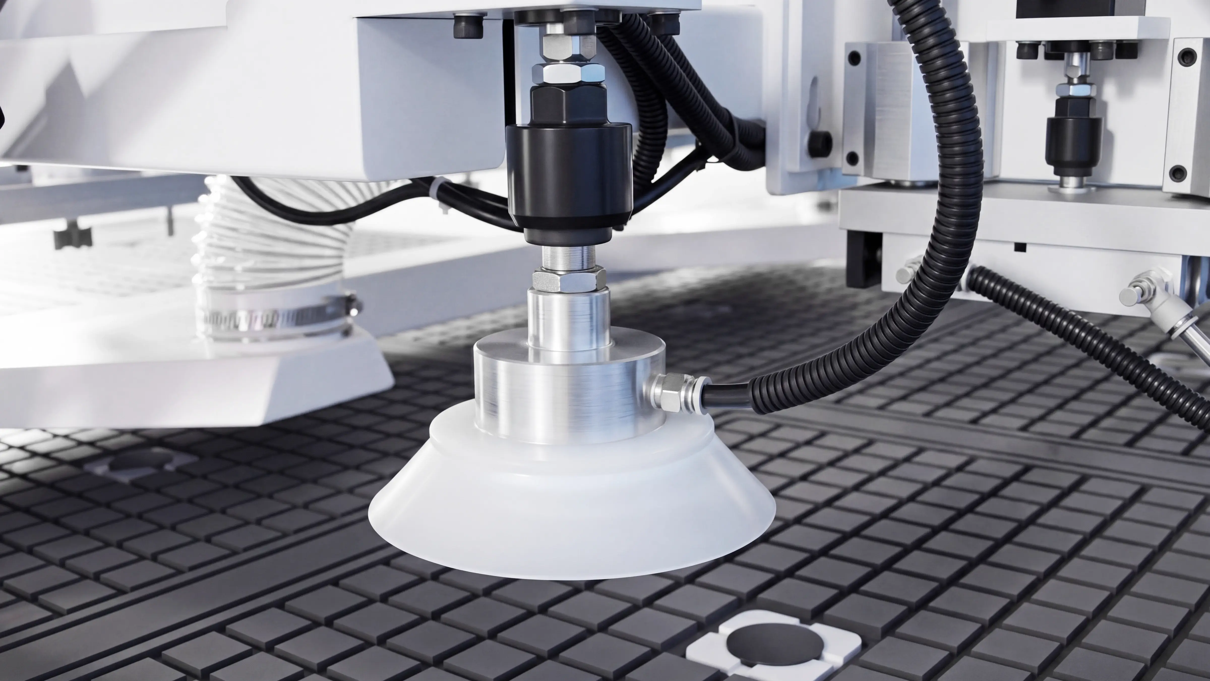 Vacuum loading suction cups worktable for Spire 1530 CNC nesting machine