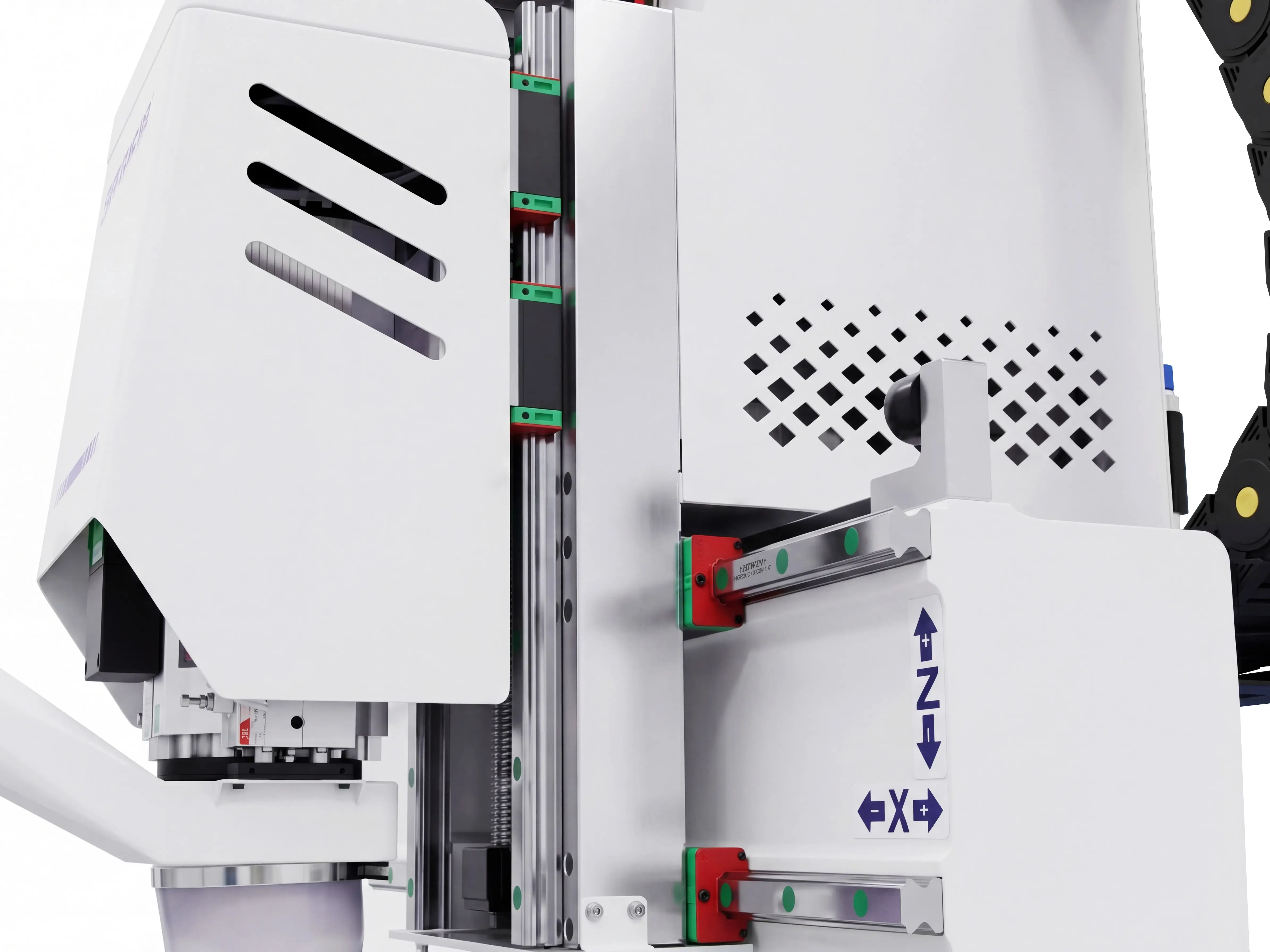 Anodized aluminum z-axis mounting plate of Spire 1530 CNC nesting machine