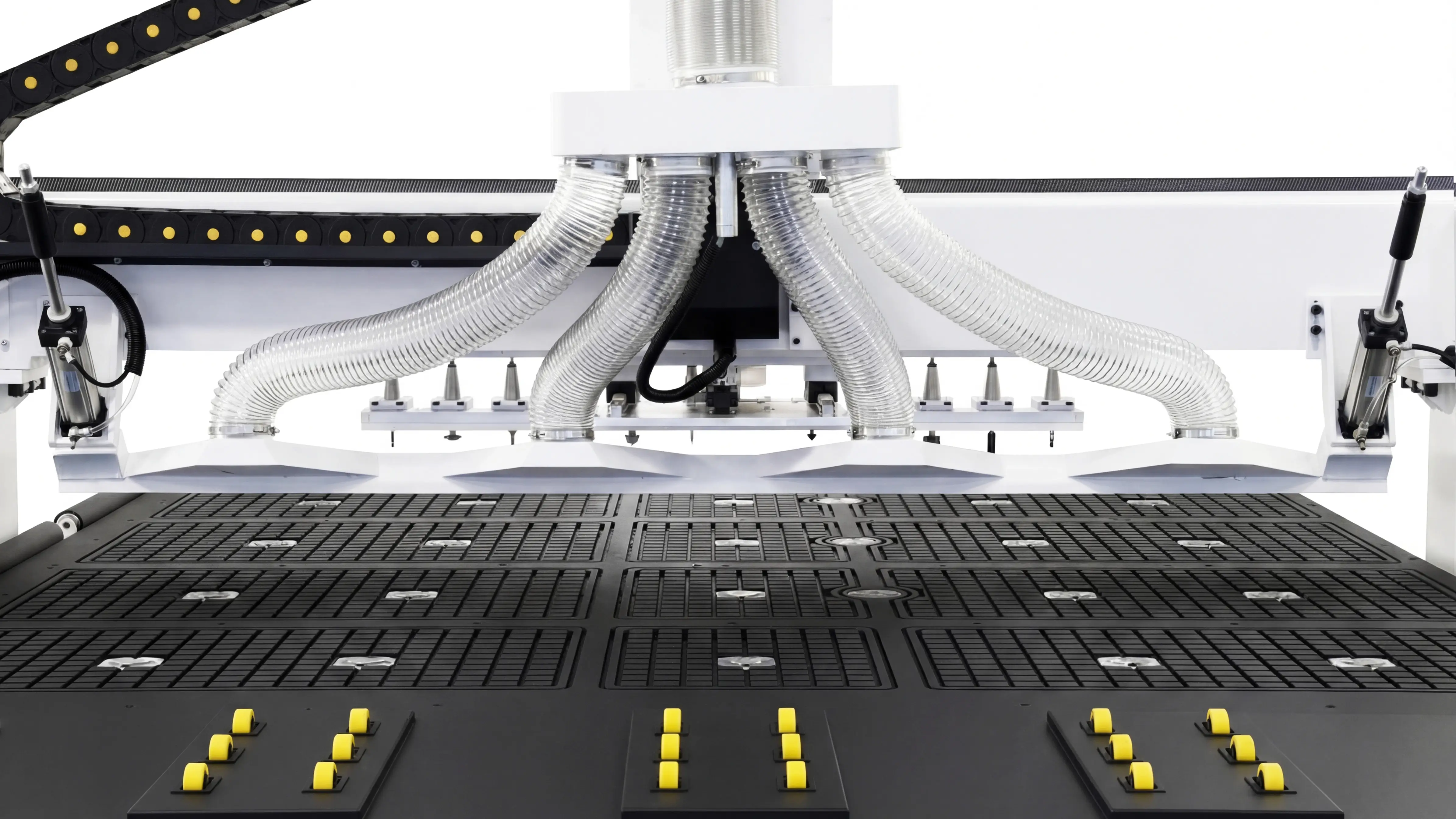 Rear automatic panel pusher for Spire 2130 linear ATC CNC wood router