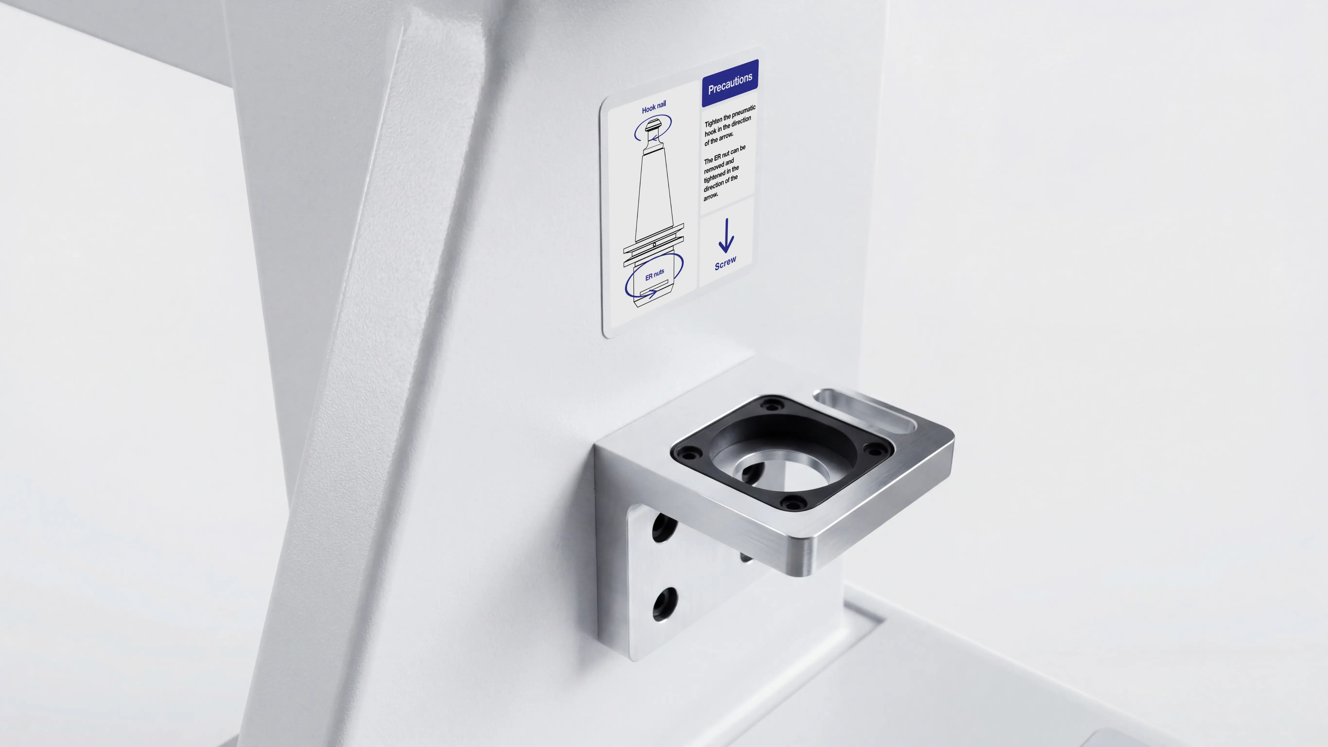 ISO tool collet disassembly station for Spire 2130 ATC CNC router