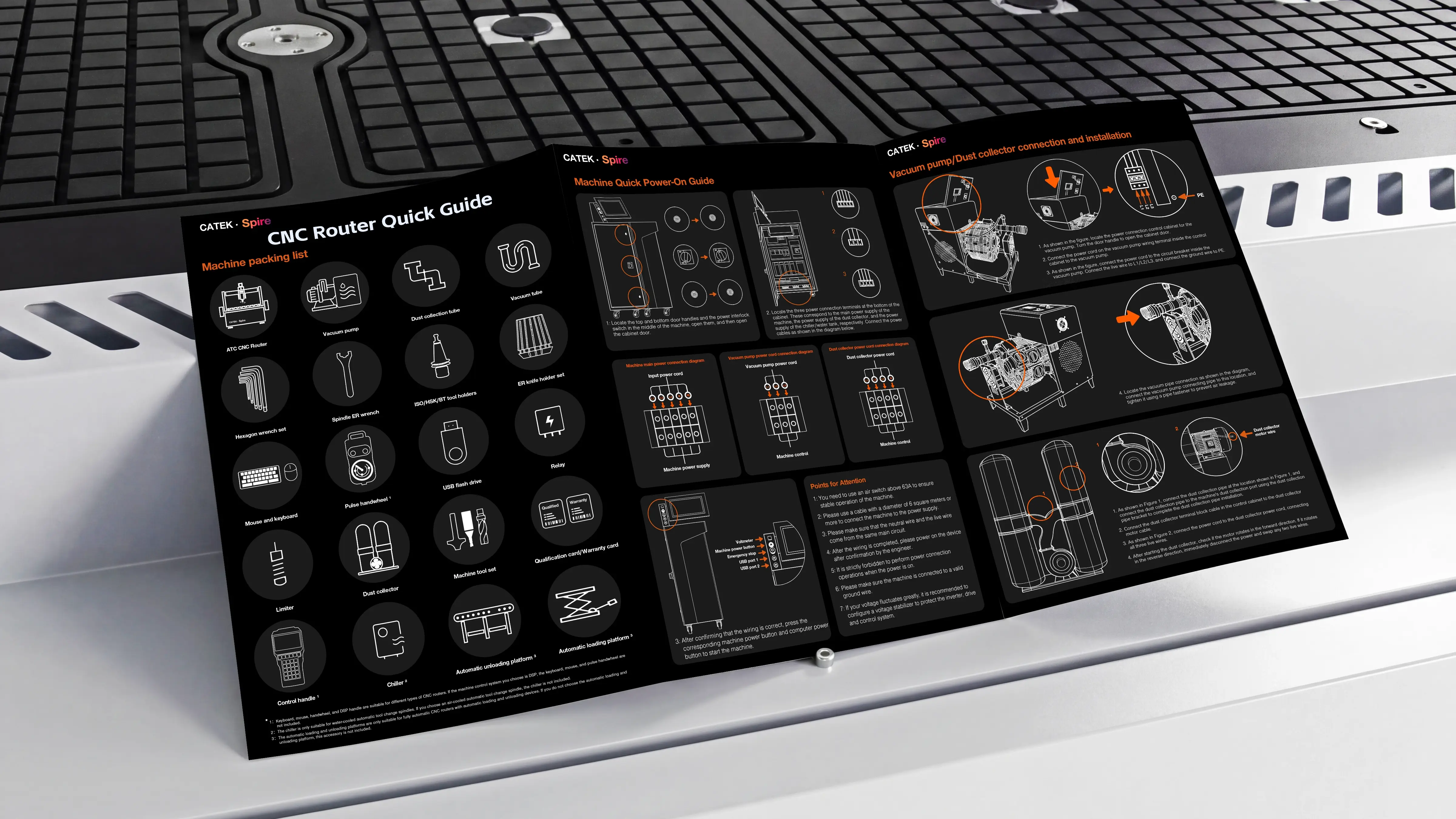 Quick guide for Spire 2130 ATC CNC router