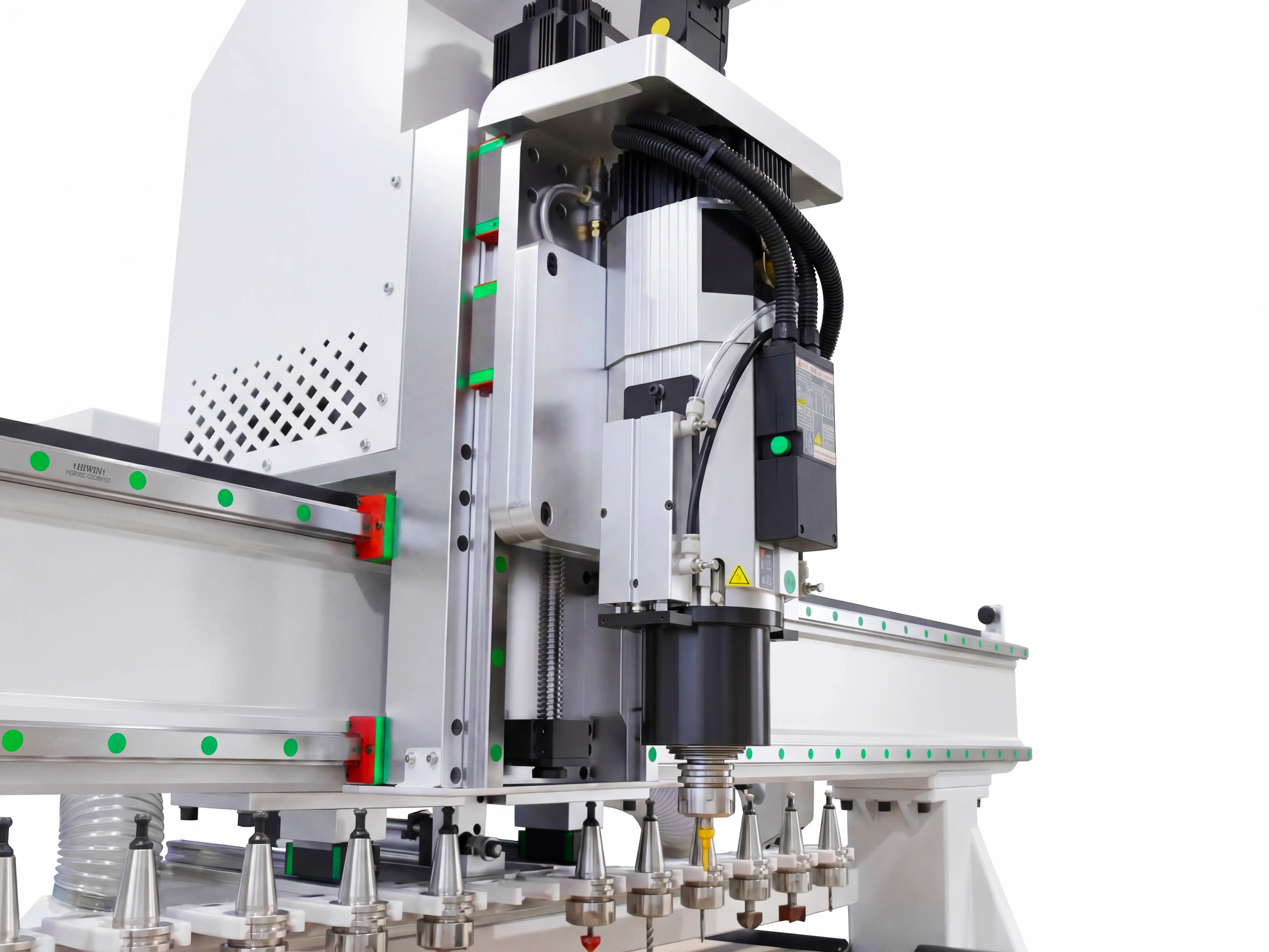 HQD 9kW automatic tool change air-cooled spindle of Spire 2130 ATC CNC router