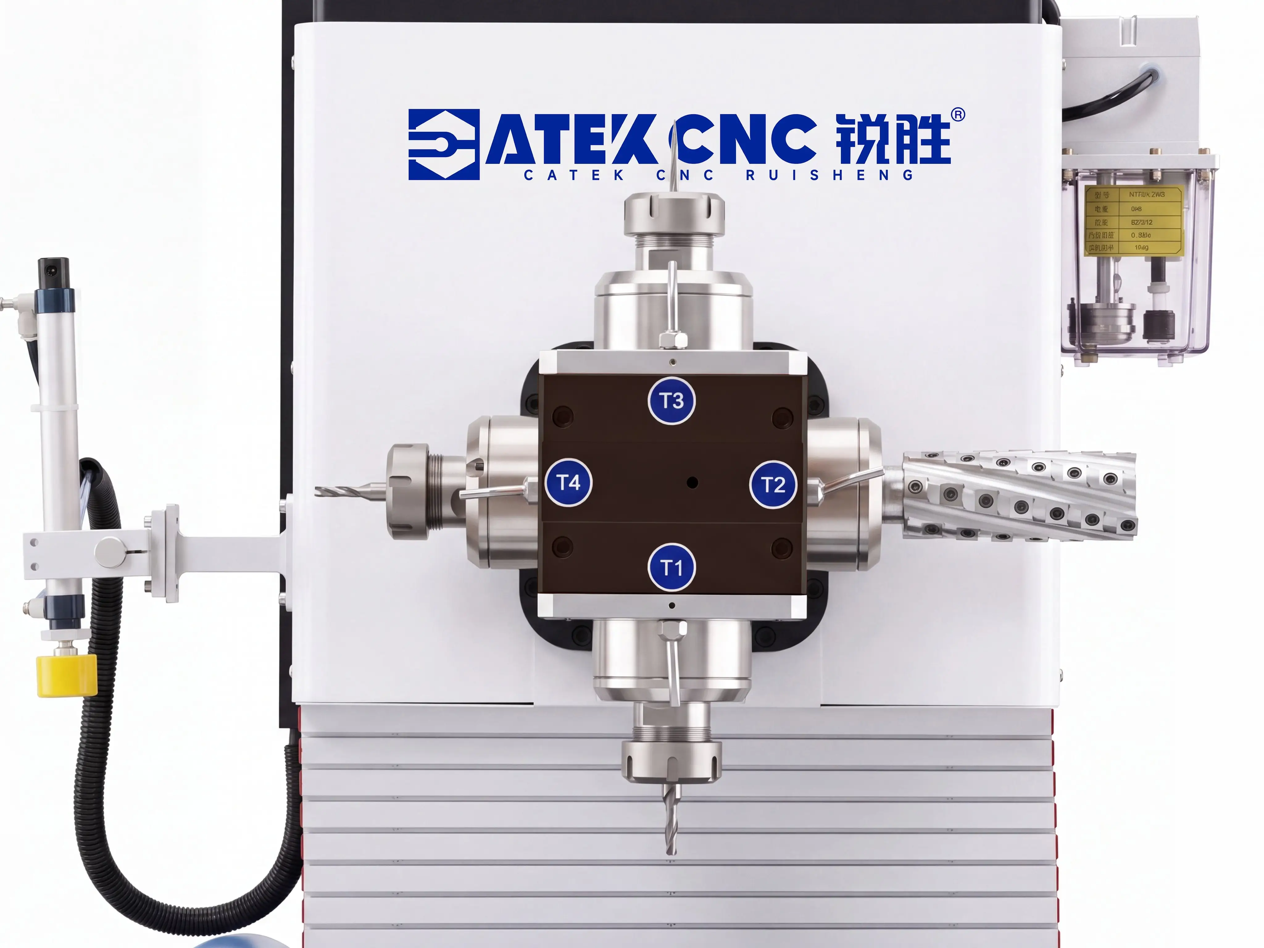 4-Station machining head of Spire 1530 5-axis CNC wood lathe