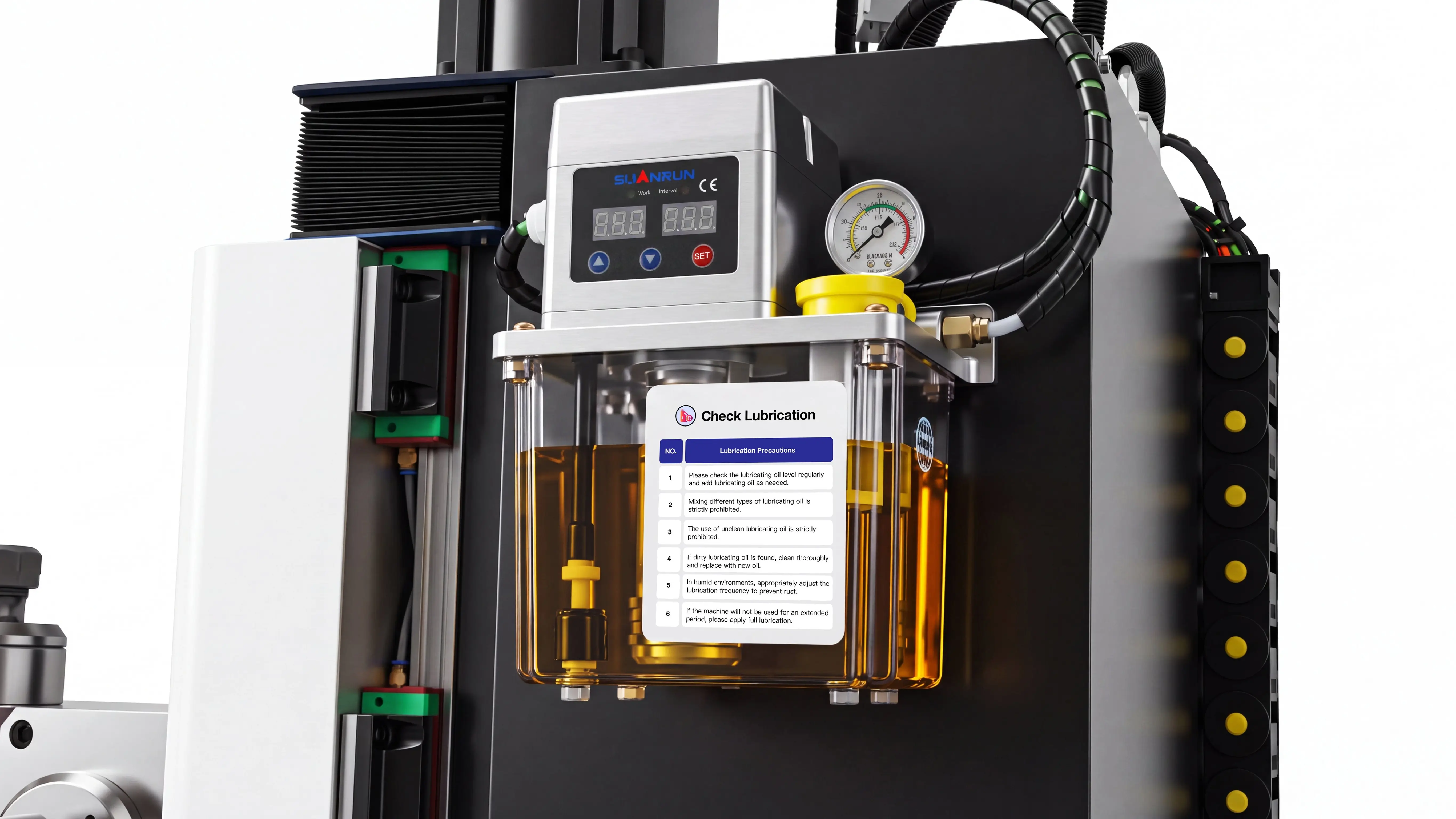 Automatic lubrication system of Spire 1530 5-axis CNC wood lathe