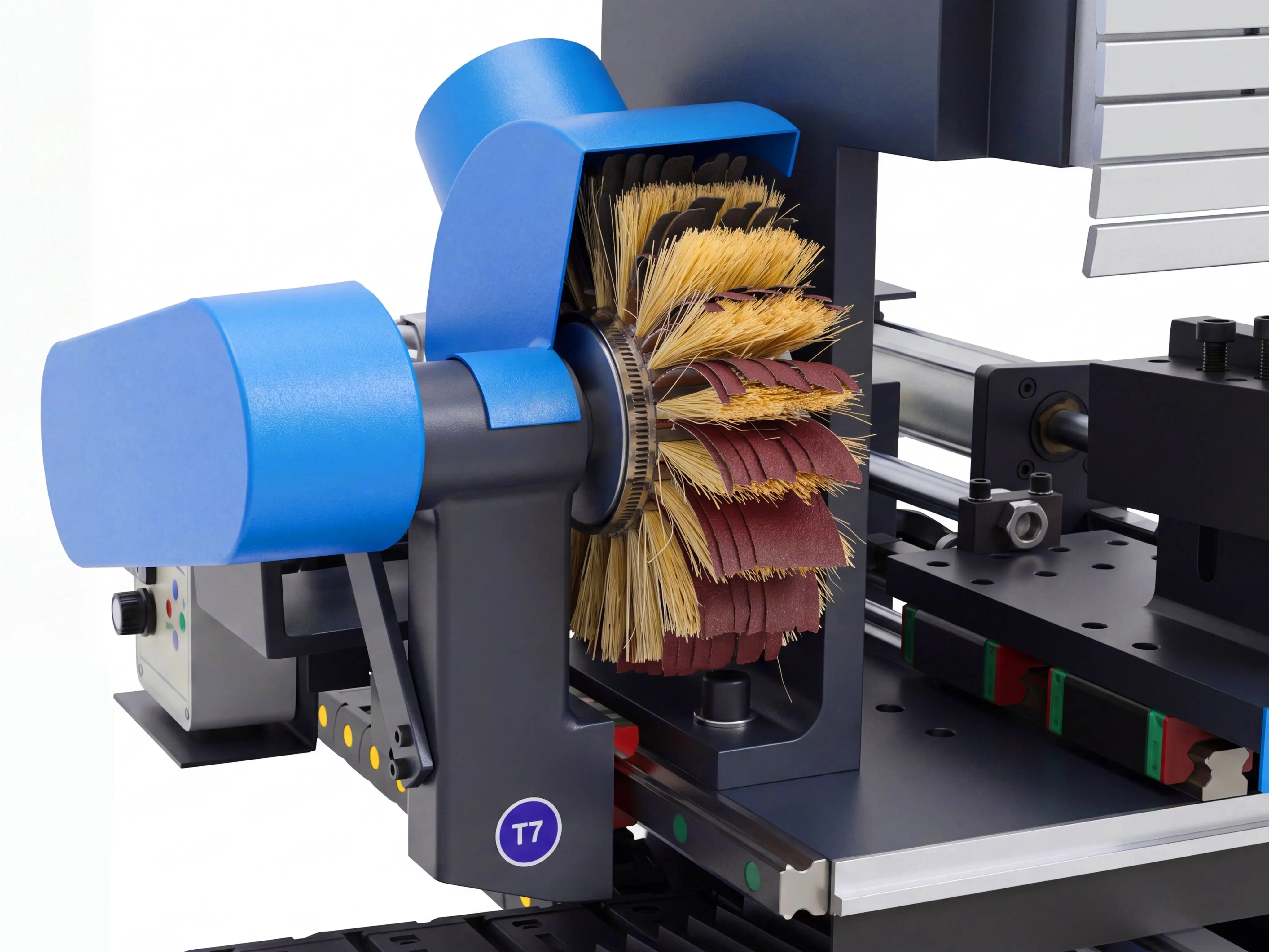 Automatic sanding unit of Spire 1530 5-axis CNC wood lathe