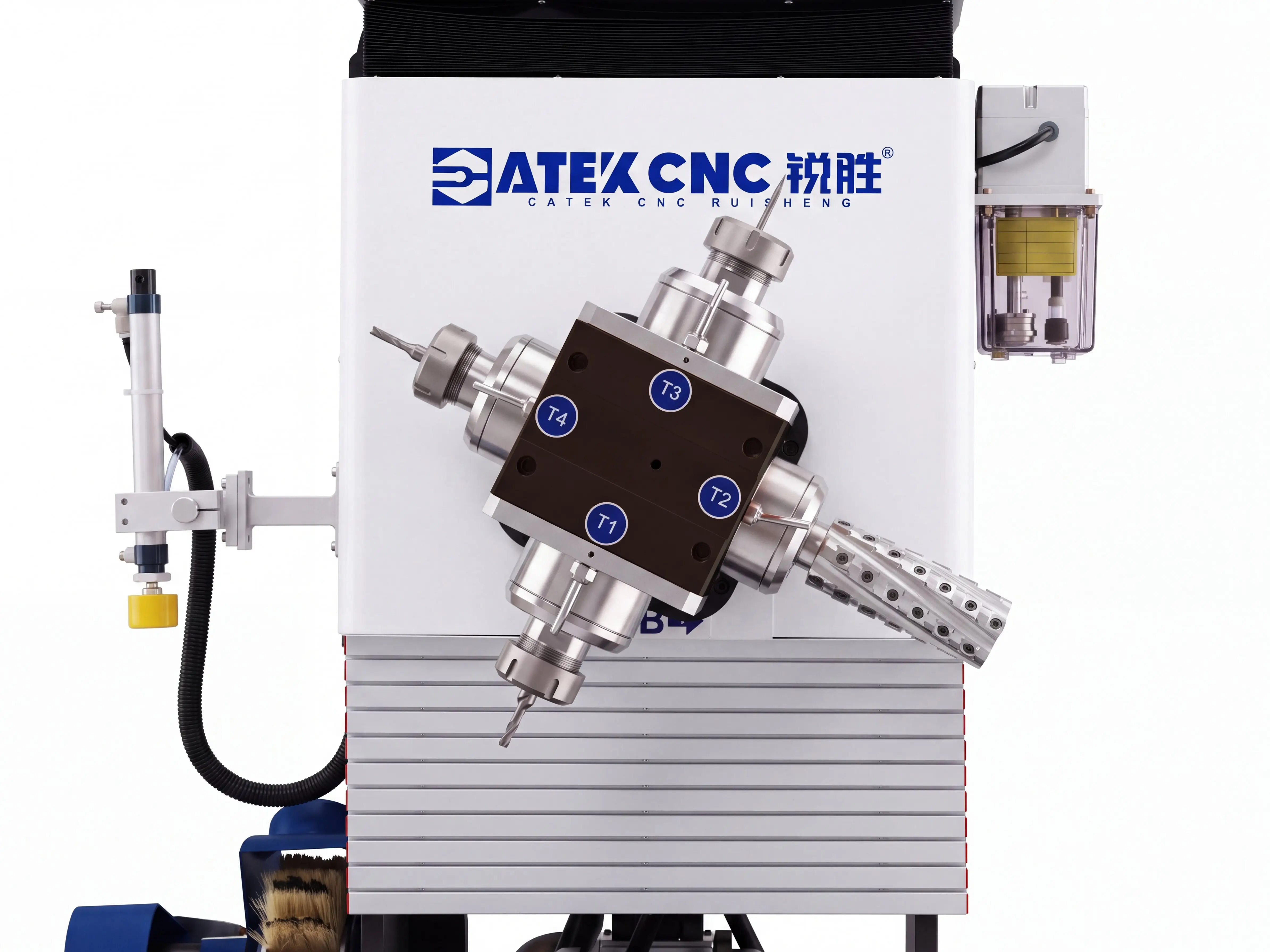 4-Station machining head of Spire 1530 5-axis CNC wood lathe