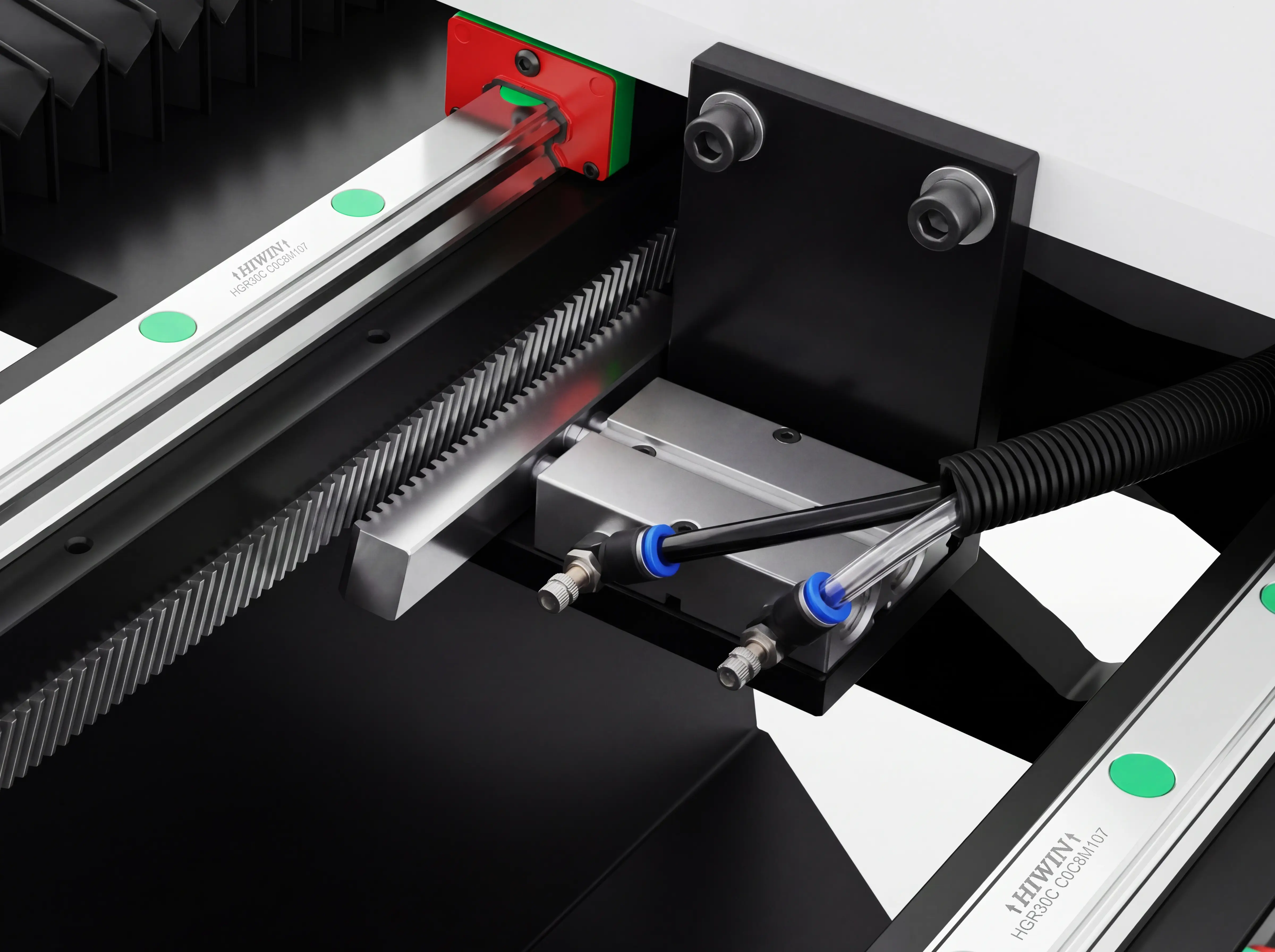 Pneumatic locking system of Spire 1530 ATC CNC wood lathe