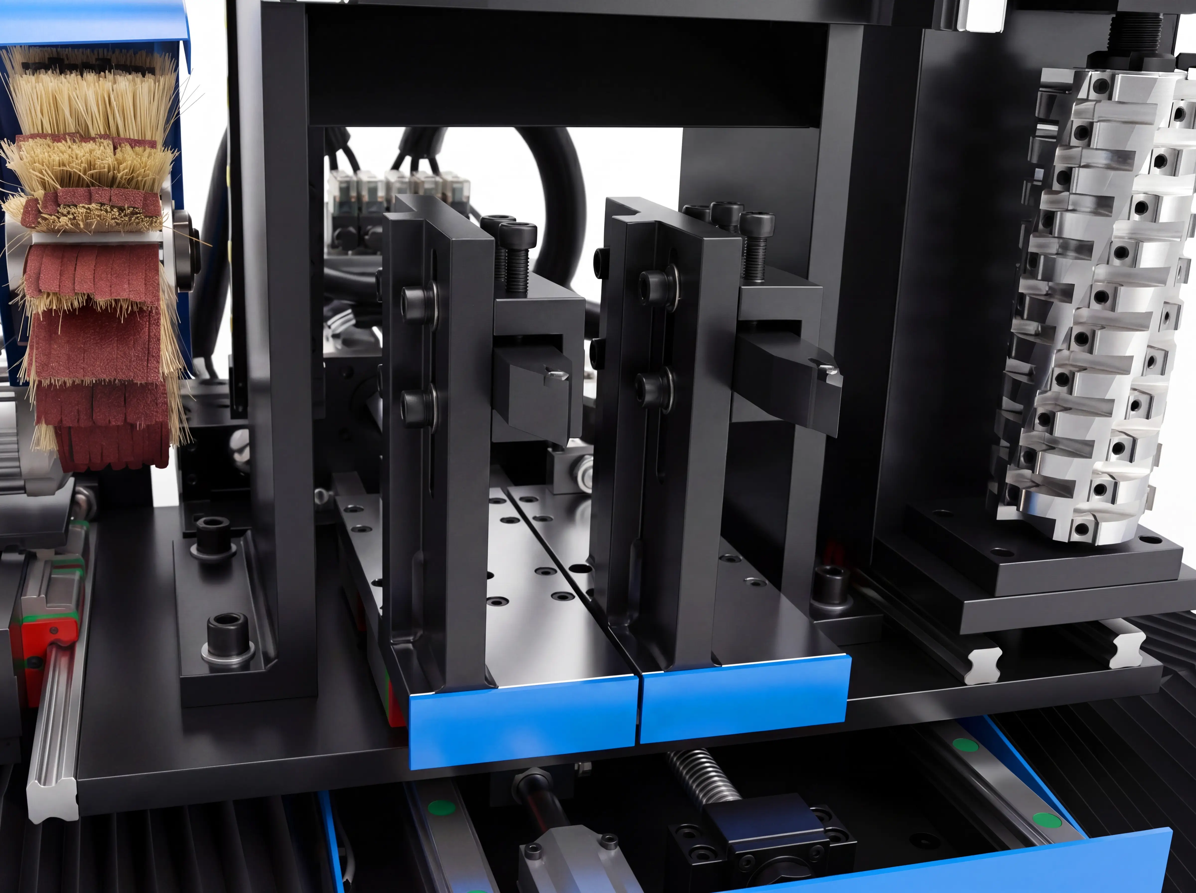 Dual turning tool station of Spire 1530 ATC CNC wood lathe