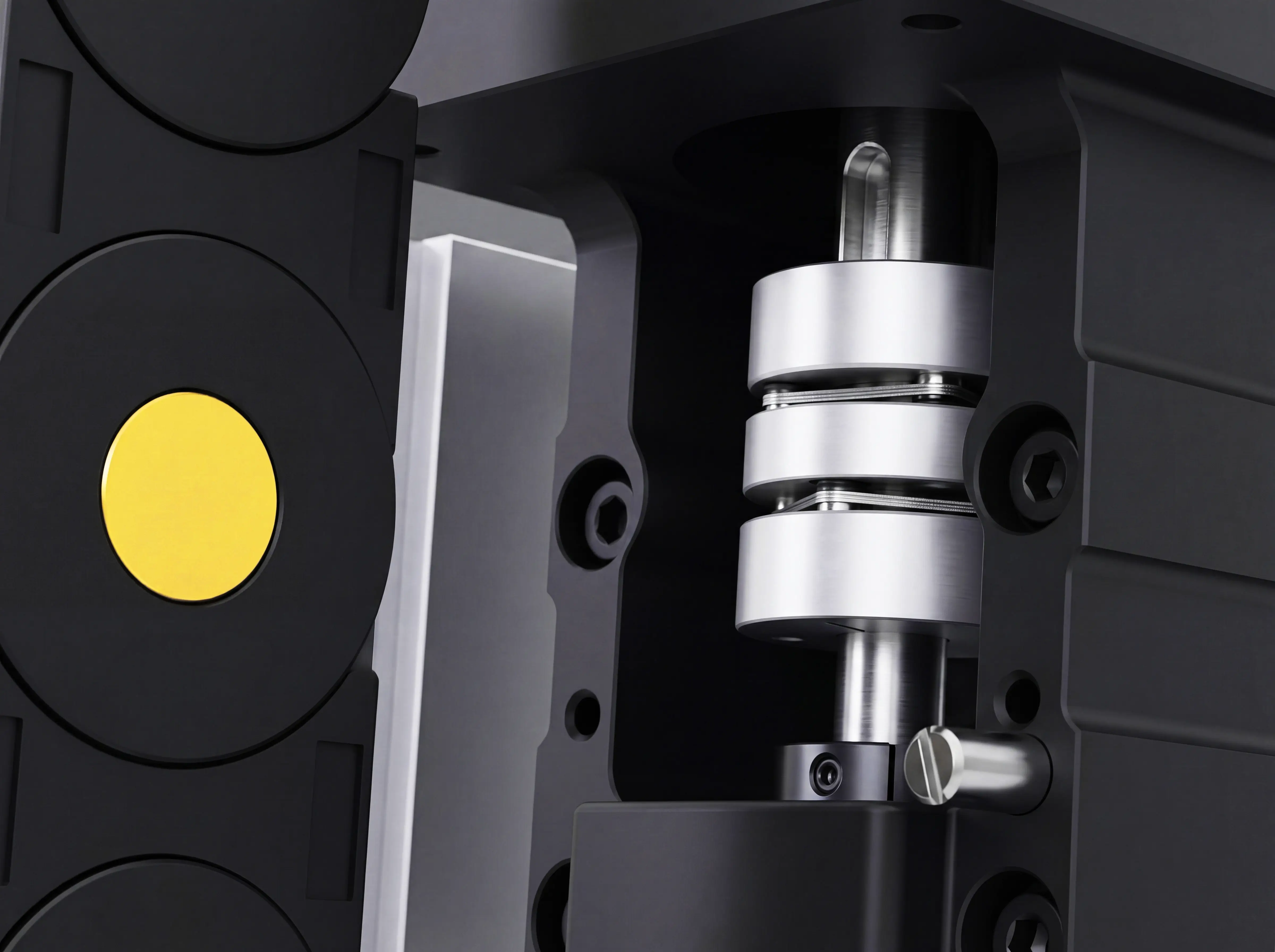 High-precision diaphragm coupling of Spire 1530 ATC CNC wood lathe