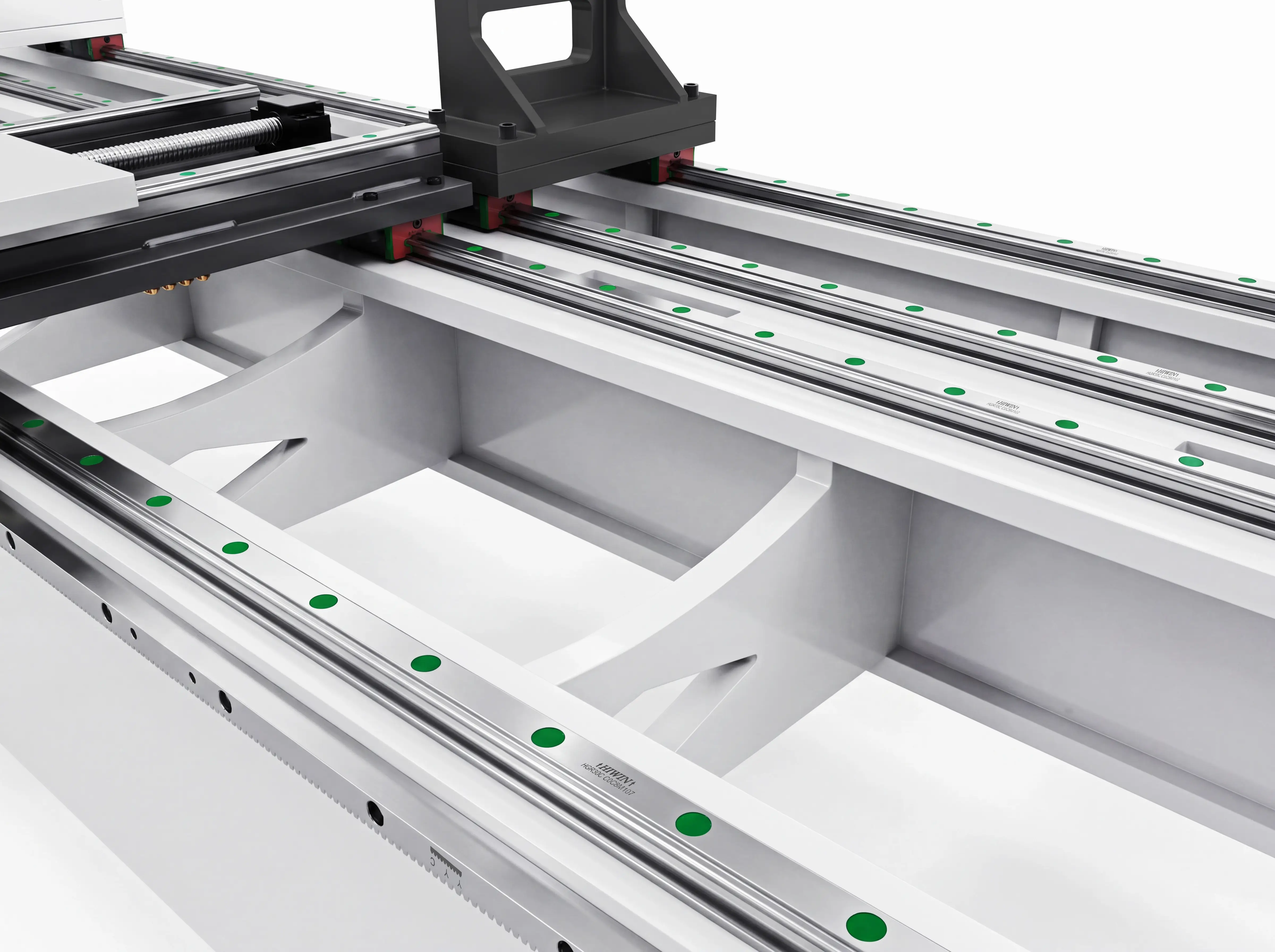 Hiwin (Taiwan) P level 30 linear guideways for z-axis of Spire 1530 ATC CNC wood lathe