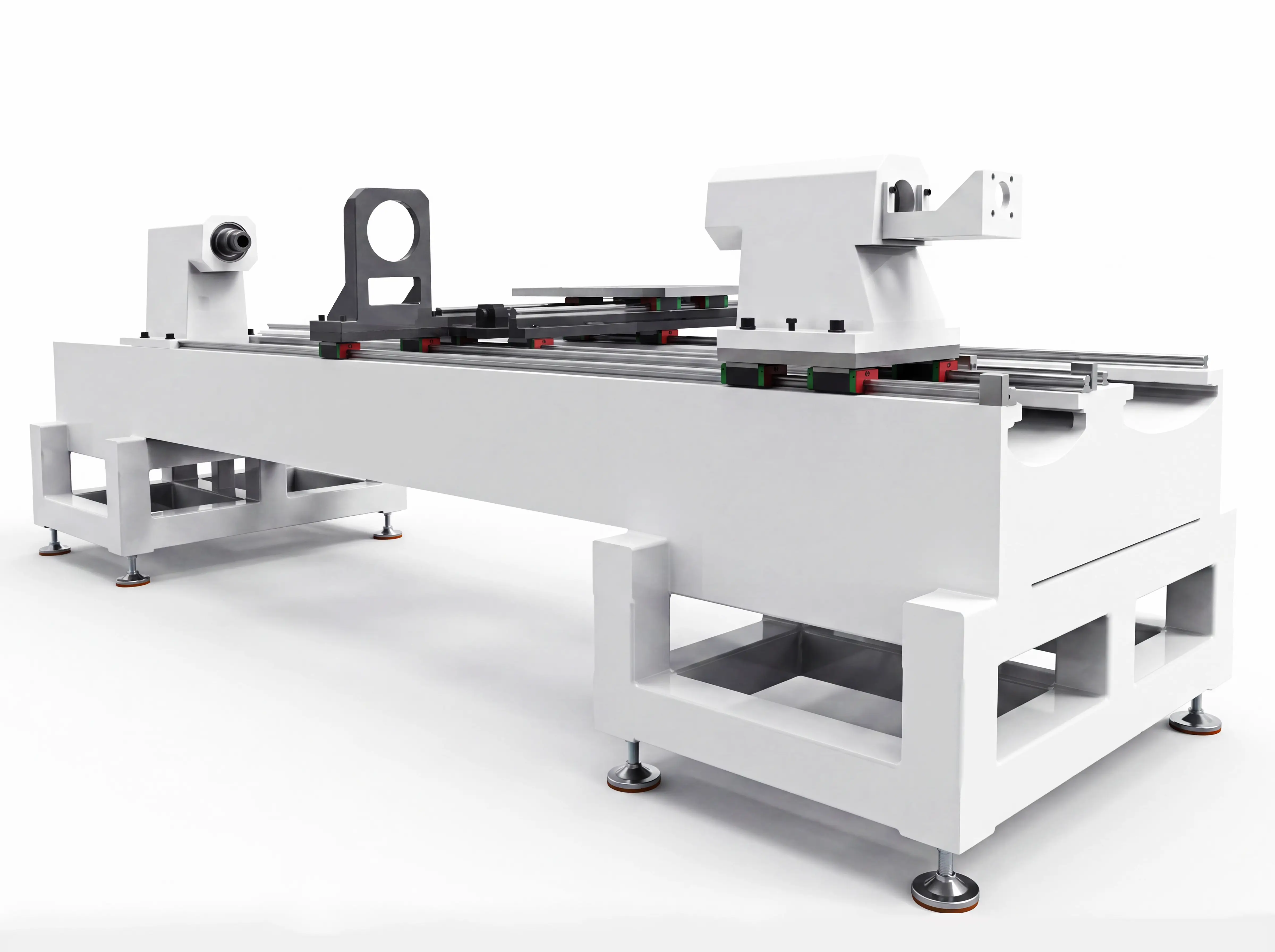 Heavy-duty bed of Spire 1530 ATC CNC wood lathe