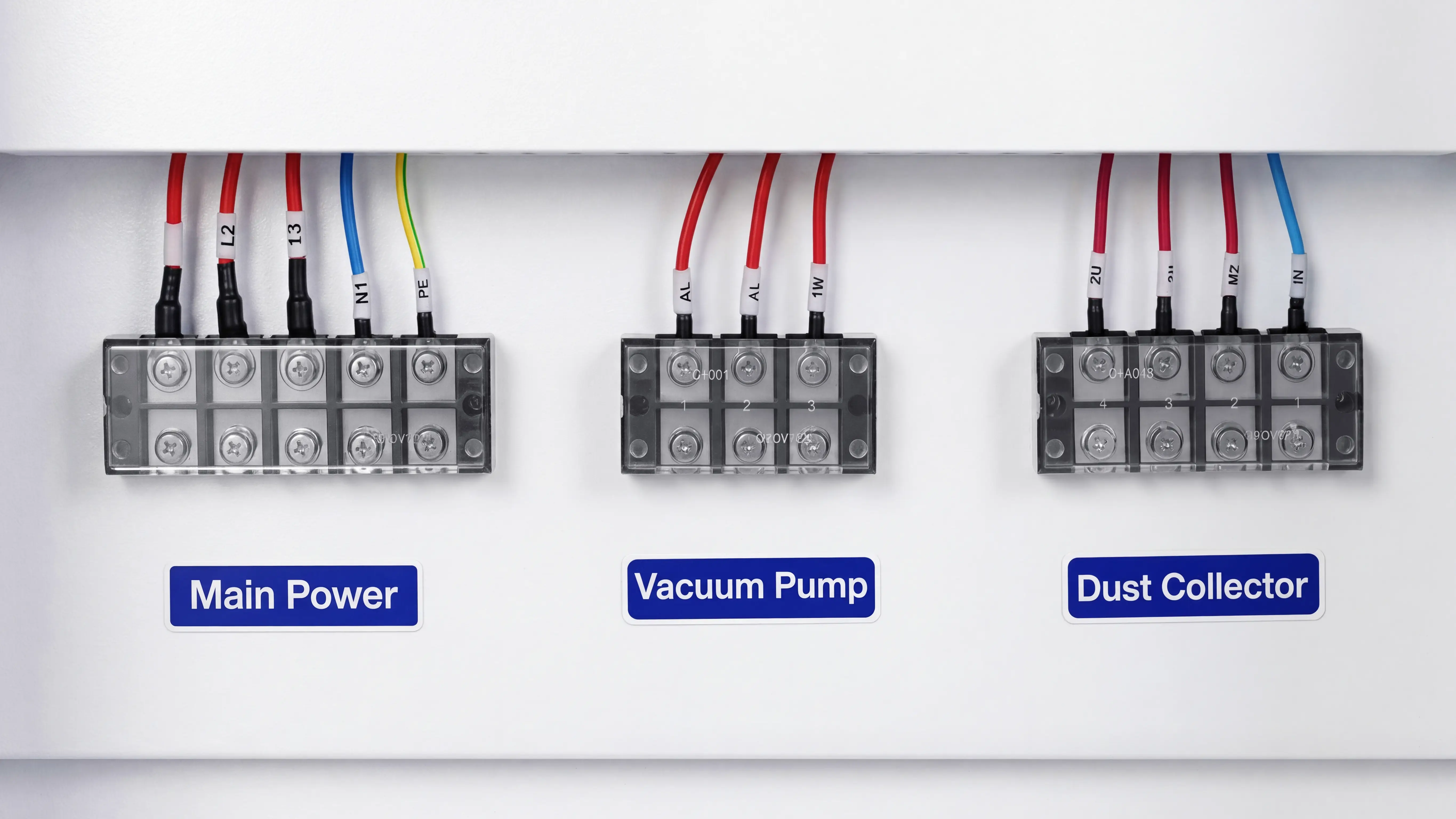 High-quality terminal blocks of Spire 2030 ATC CNC router with oscillating cutter
