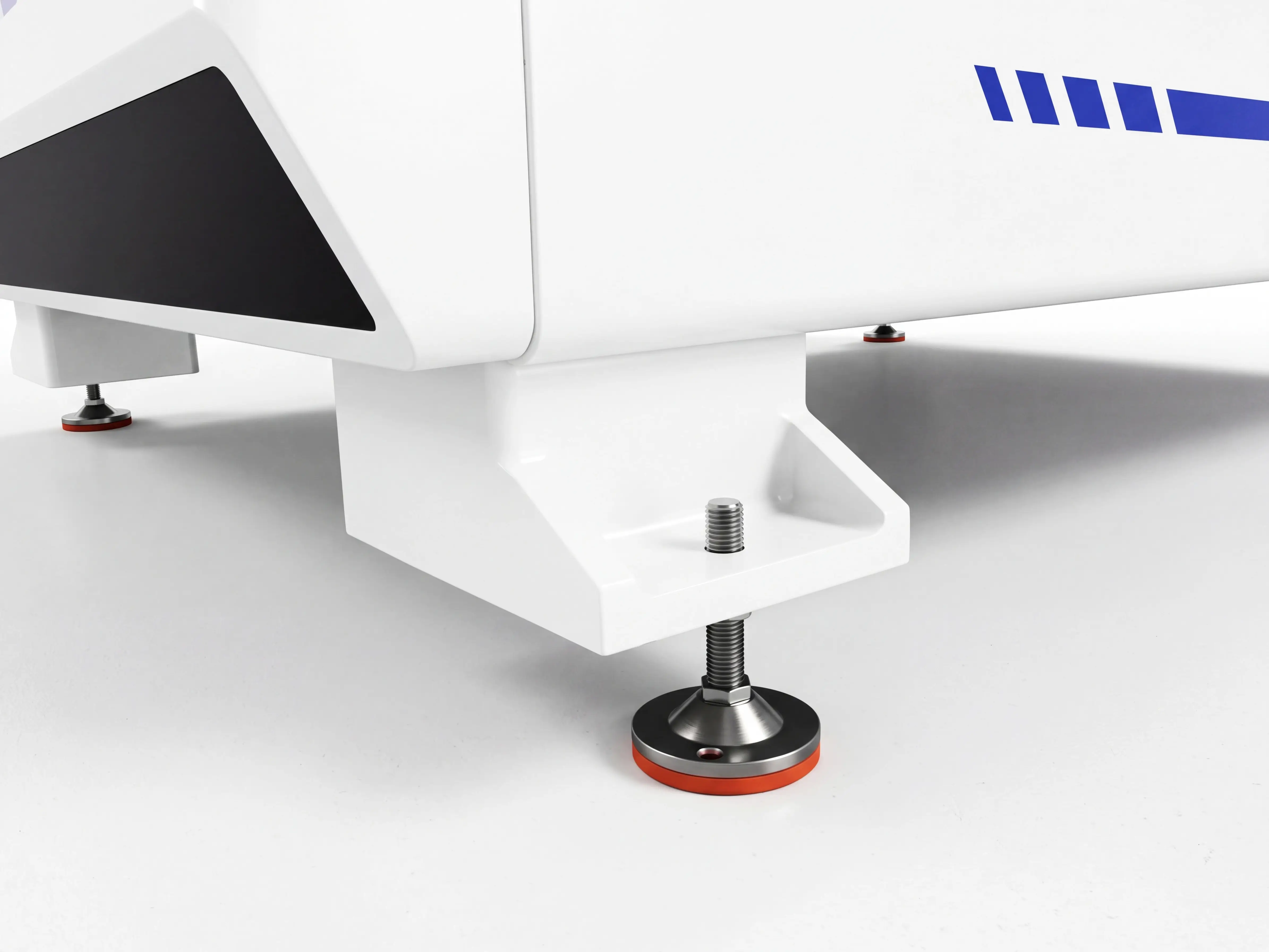 Adjustable leveling feet for Spire 1325 CNC router