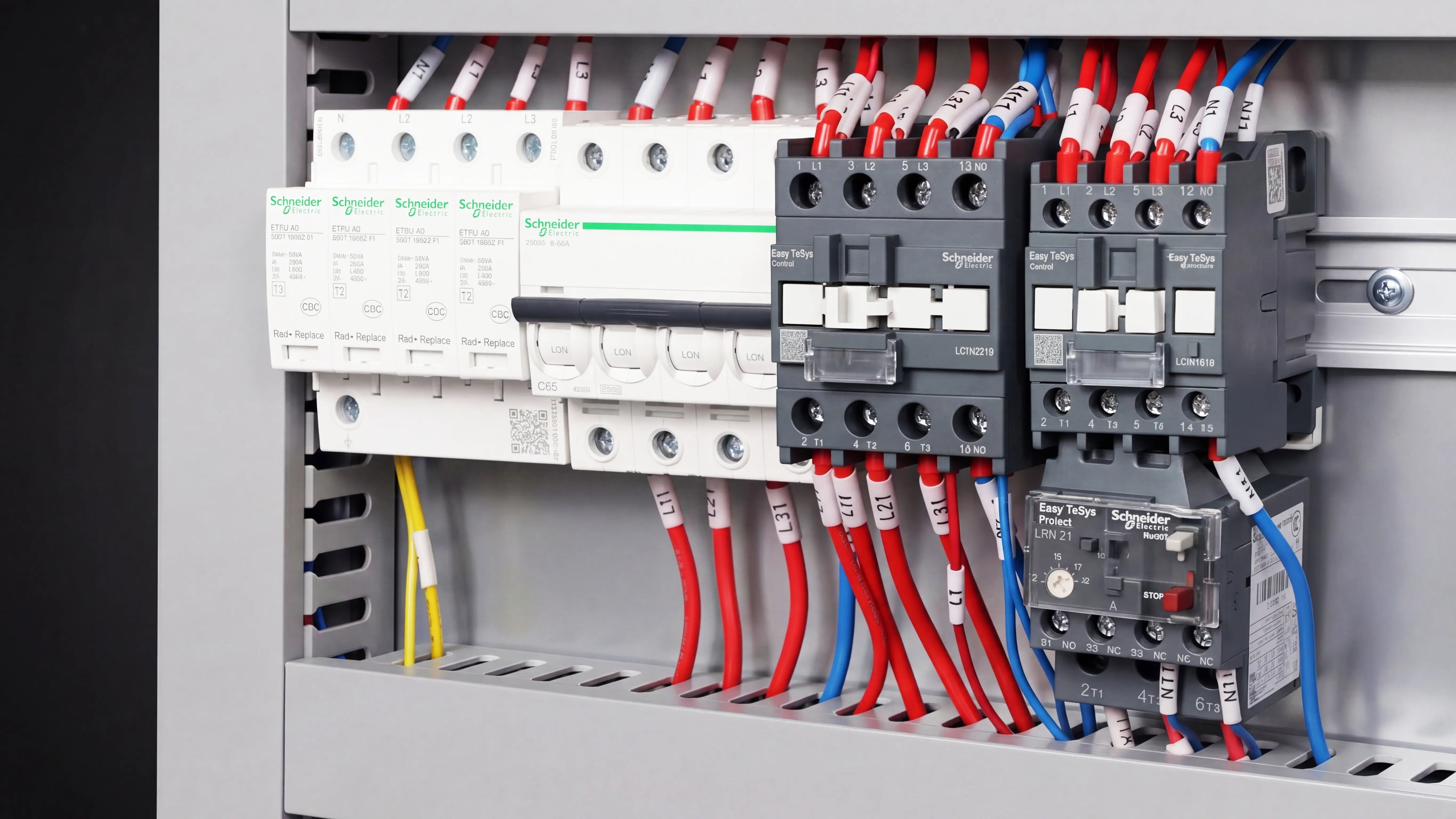 Schneider electrical components of Spire 1325 CNC router