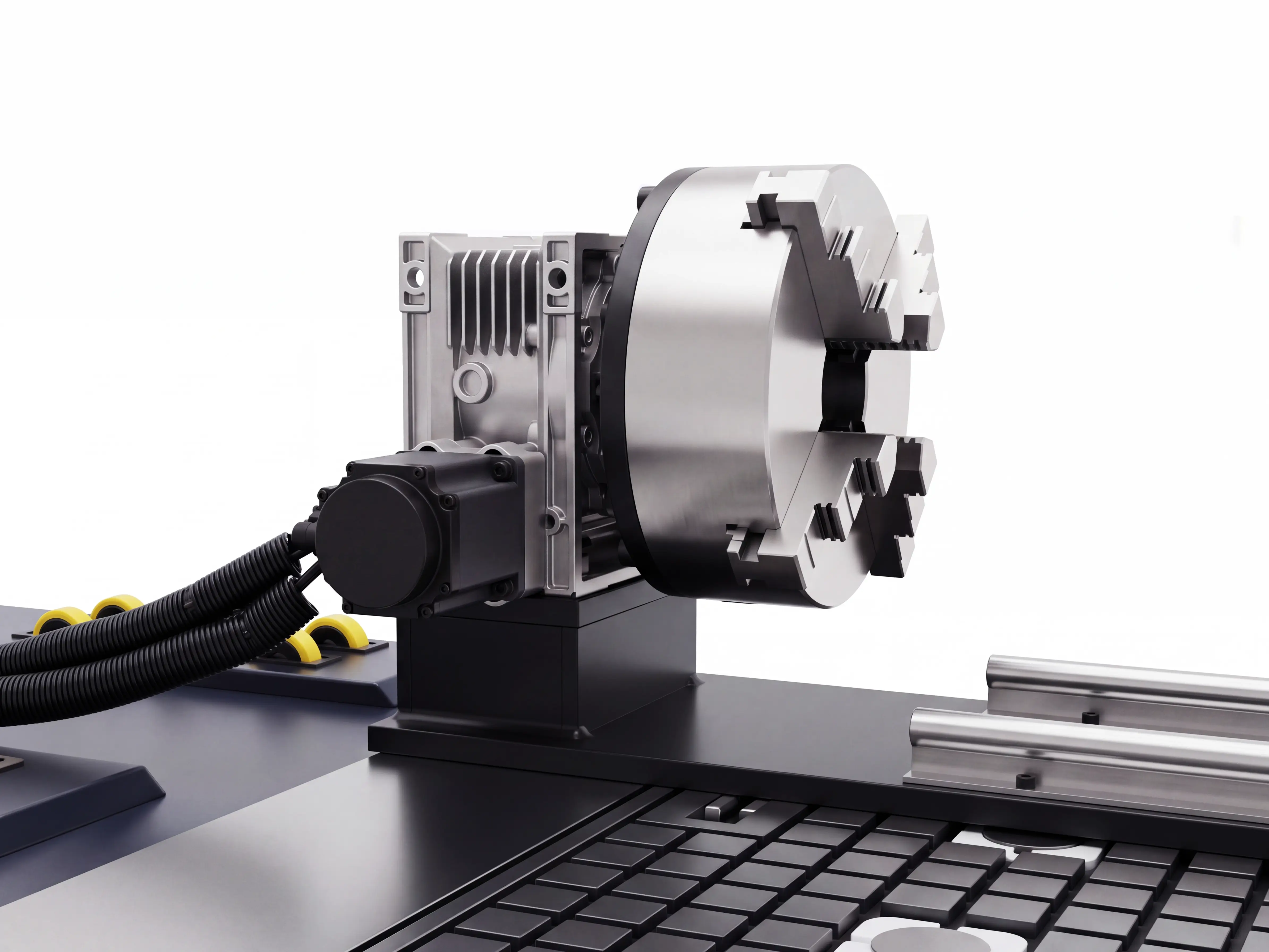 CATEKCNC self-developed servo motor for Spire 1325 4-axis CNC router with swing head and rotary 4th axis