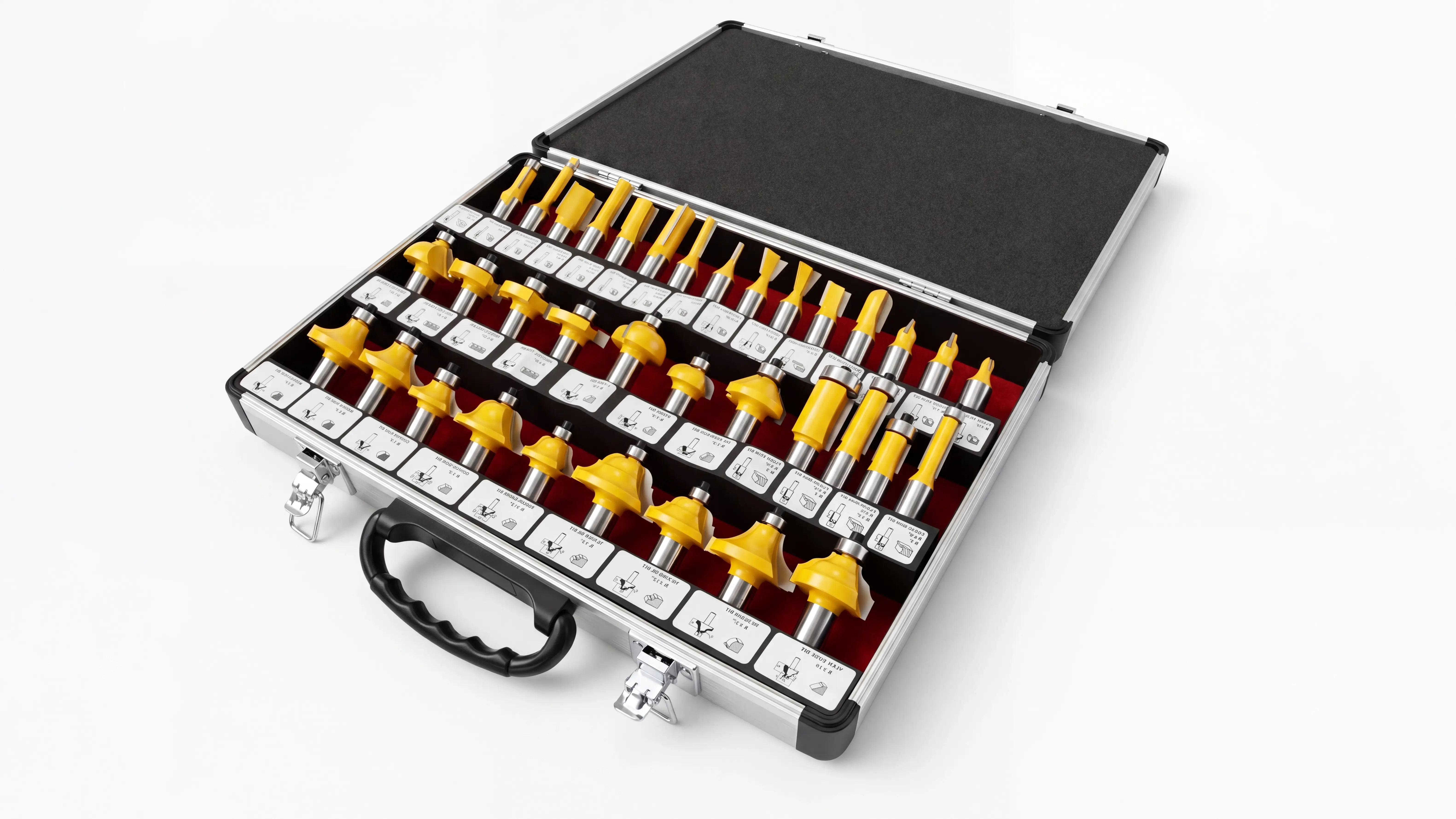Tool collet set of Spire 1325 4-axis CNC router with swing head and rotary 4th axis