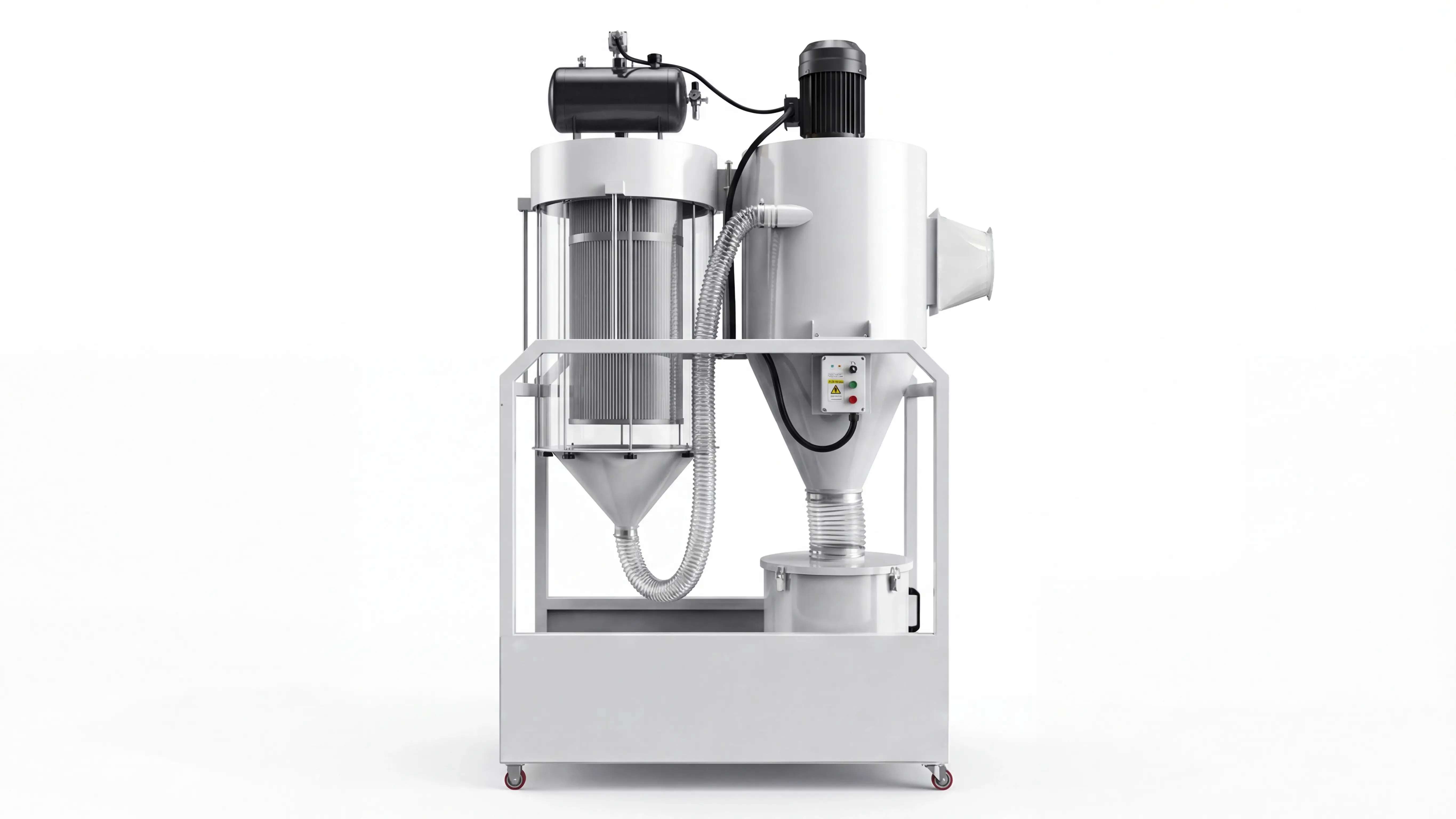 7.5kW pulse cyclone dust collector dust collector of Spire 1325 4-axis CNC router with swing head and rotary 4th axis