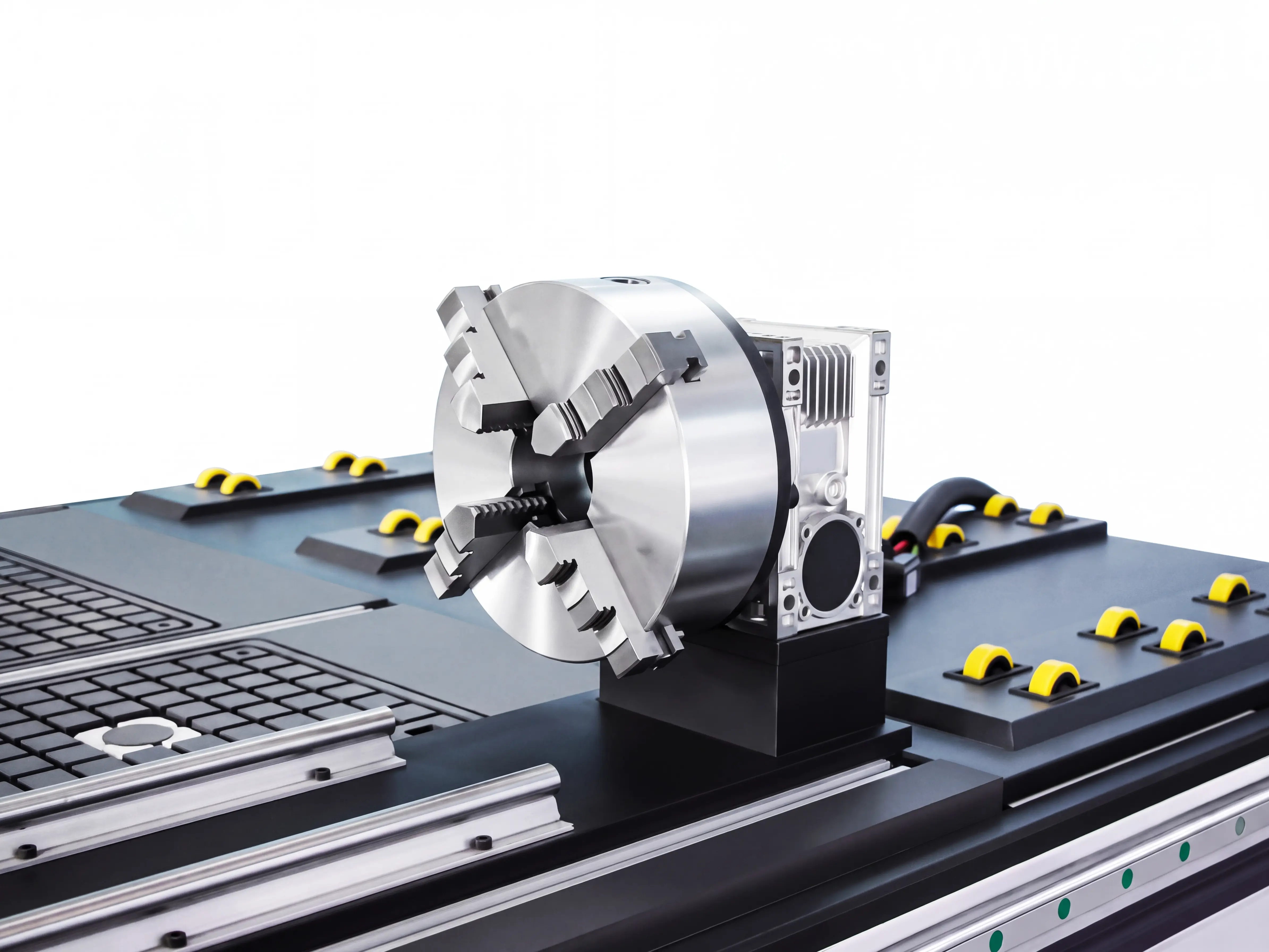 Detachable high-precision fourth rotary axis of Spire 1325 4-axis CNC router with swing head and rotary 4th axis
