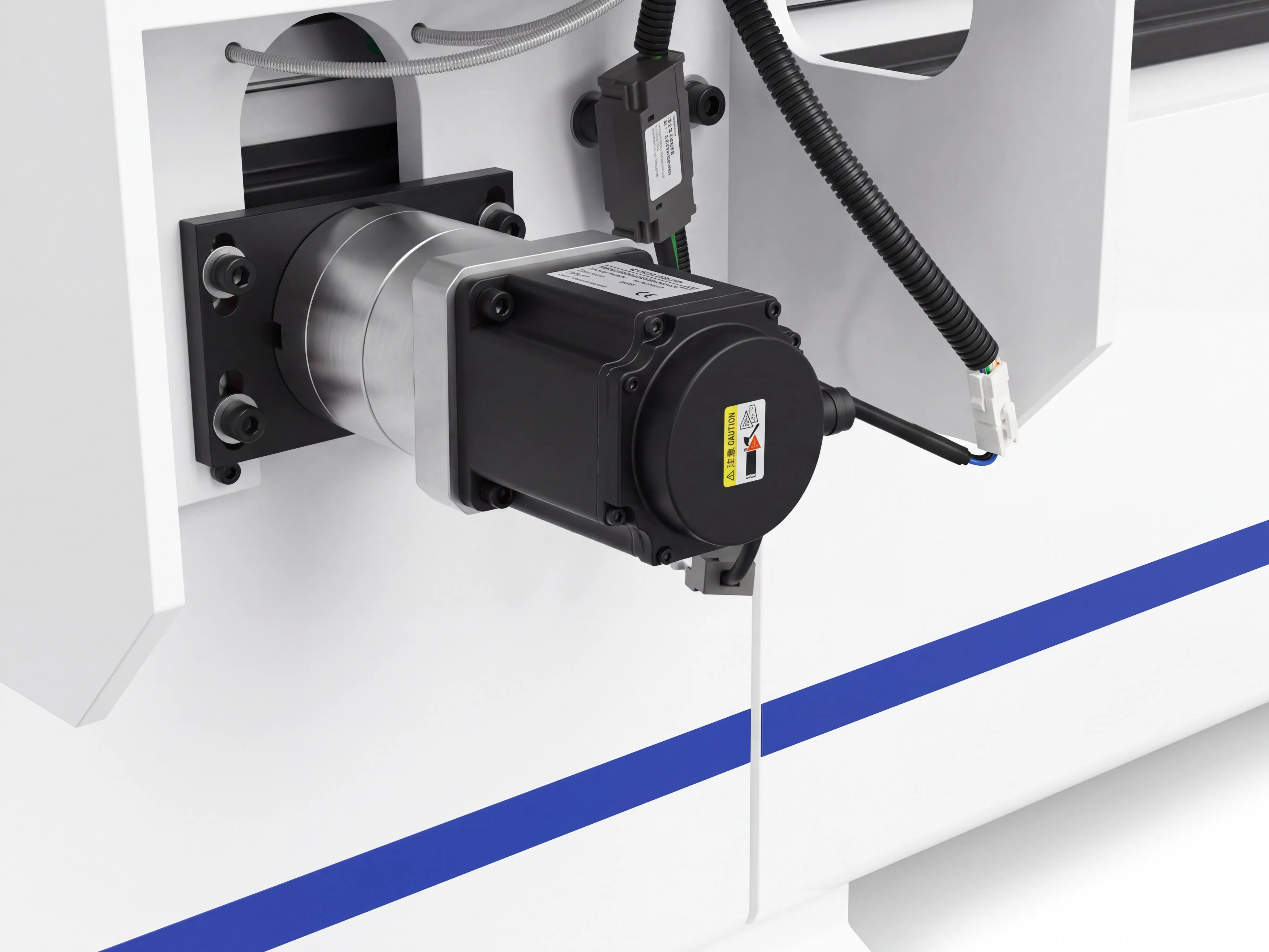 CATEKCNC self-developed servo motor for Spire 1325 4-axis CNC router with swing head and rotary 4th axis