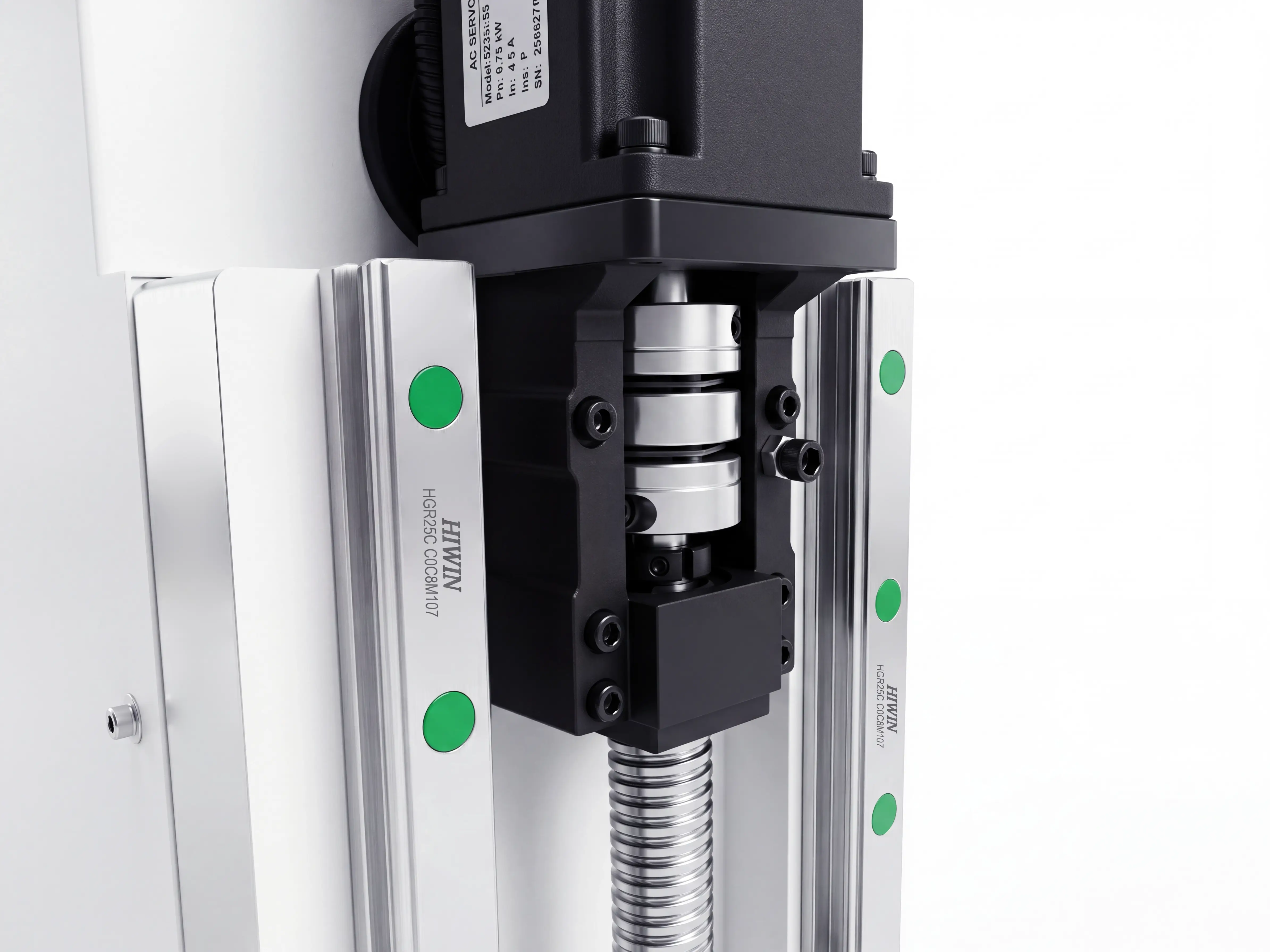 High-precision diaphragm coupling of Spire 1325 4-axis CNC router with swing head and rotary 4th axis