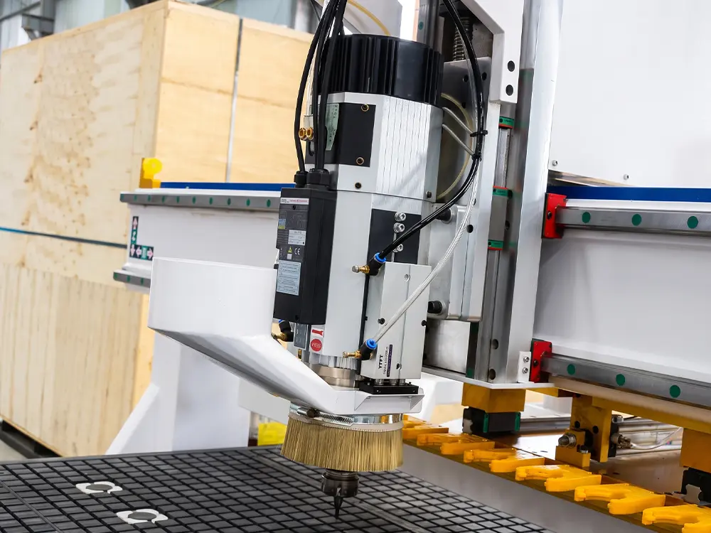 Changsheng 9.5kW ATC Spindle Changsheng 9.5kW ATC spindle providing reliable high-speed cutting performance for the ATC CNC nesting machine.