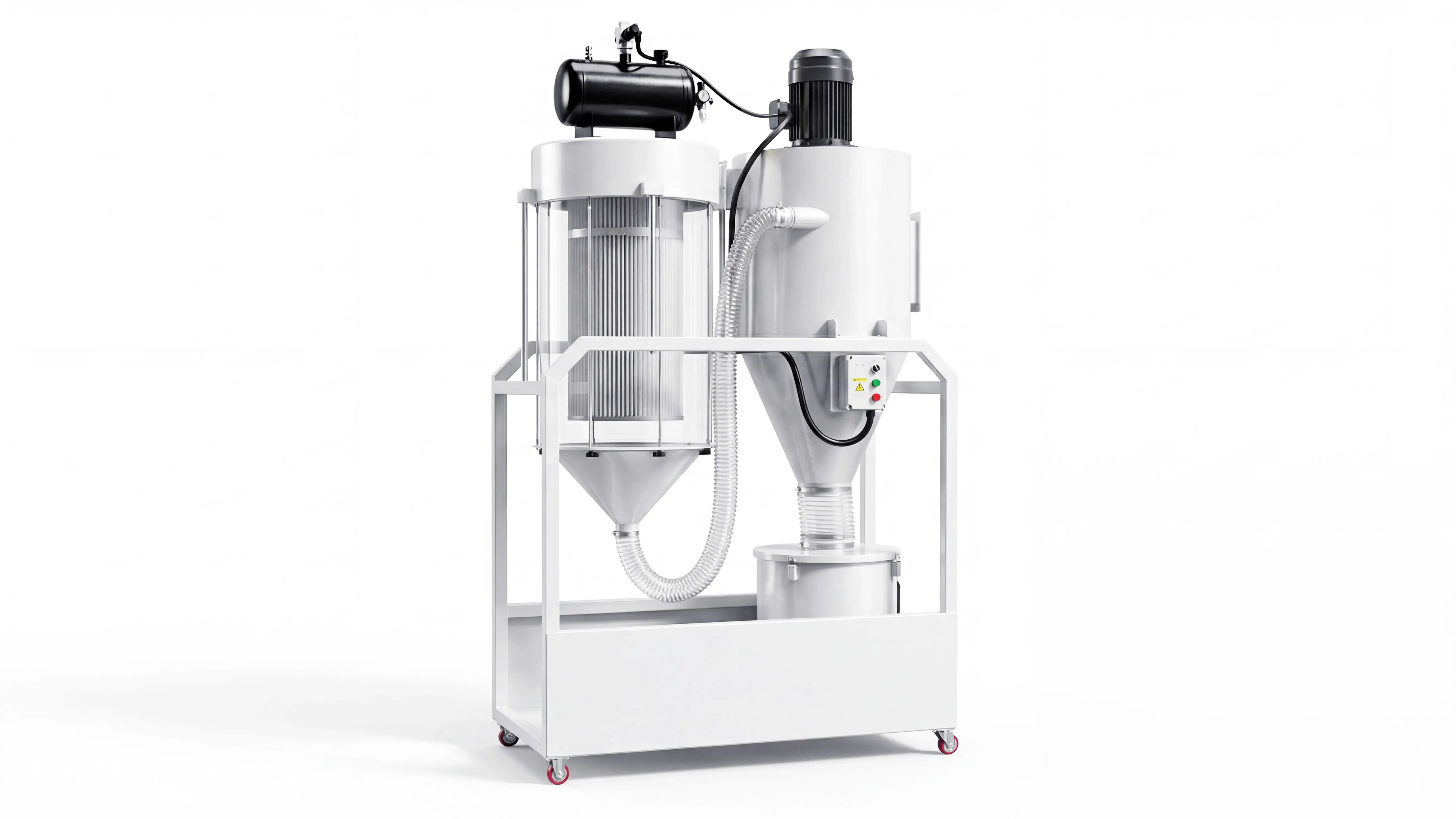 7.5kW pulse cyclone dust collector dust collector of Spire 1530 4-axis CNC router with rotary 4th axis