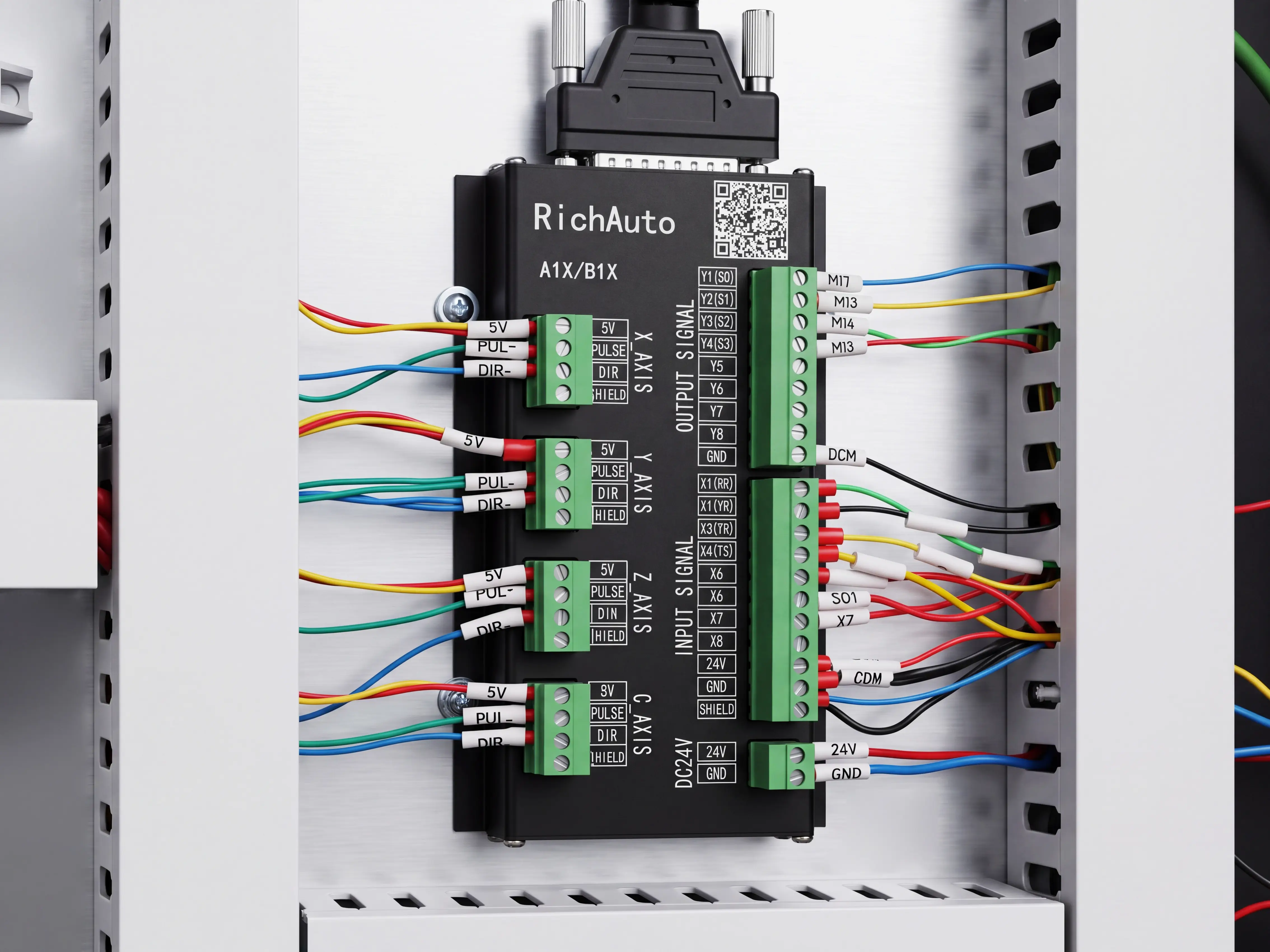 DSP A18 four-axis handheld
															control system control board for Spire 1530 4-axis CNC router with rotary 4th axis