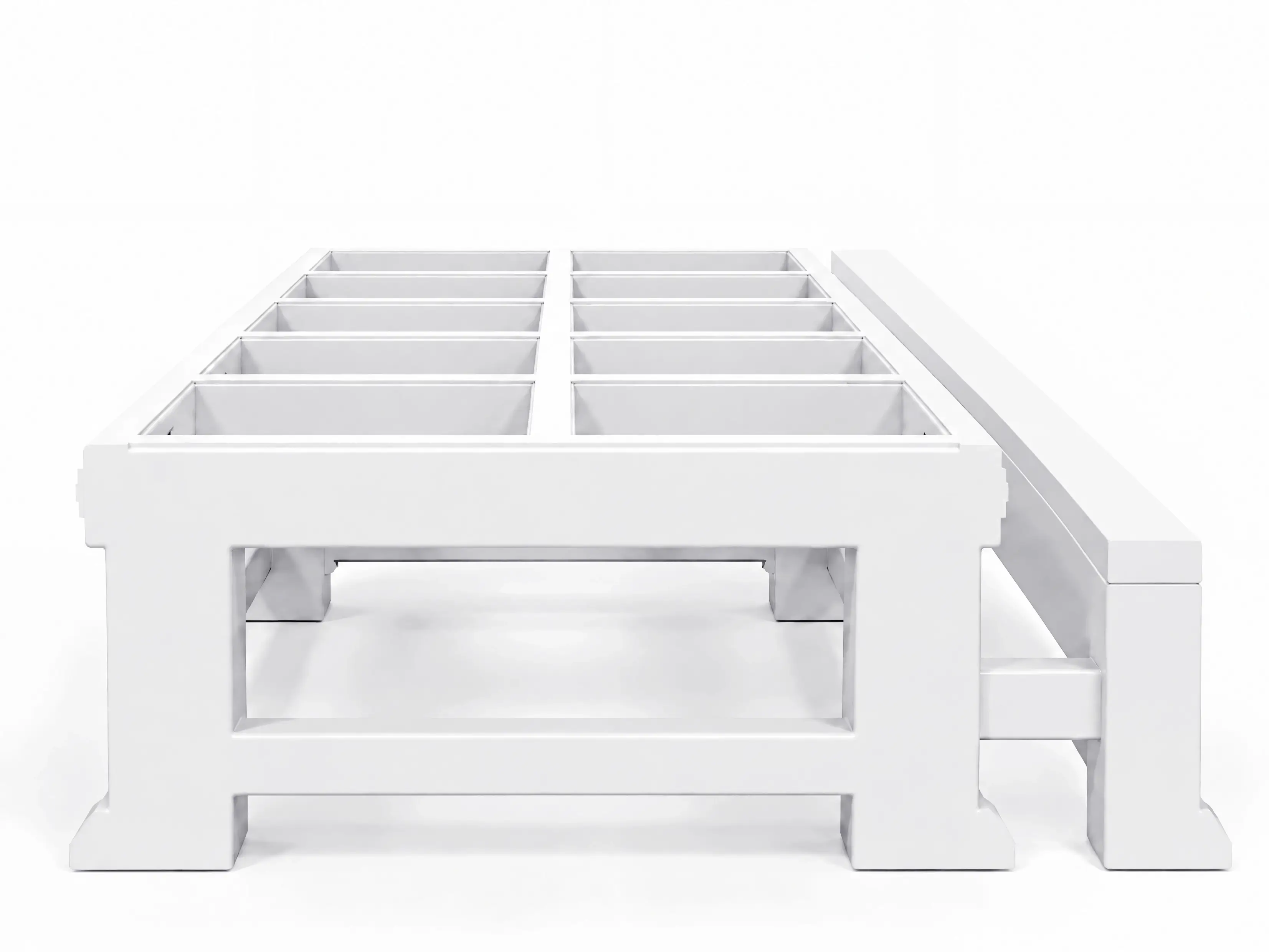 Heavy-duty bed of Spire 1530 4-axis CNC router with rotary 4th axis