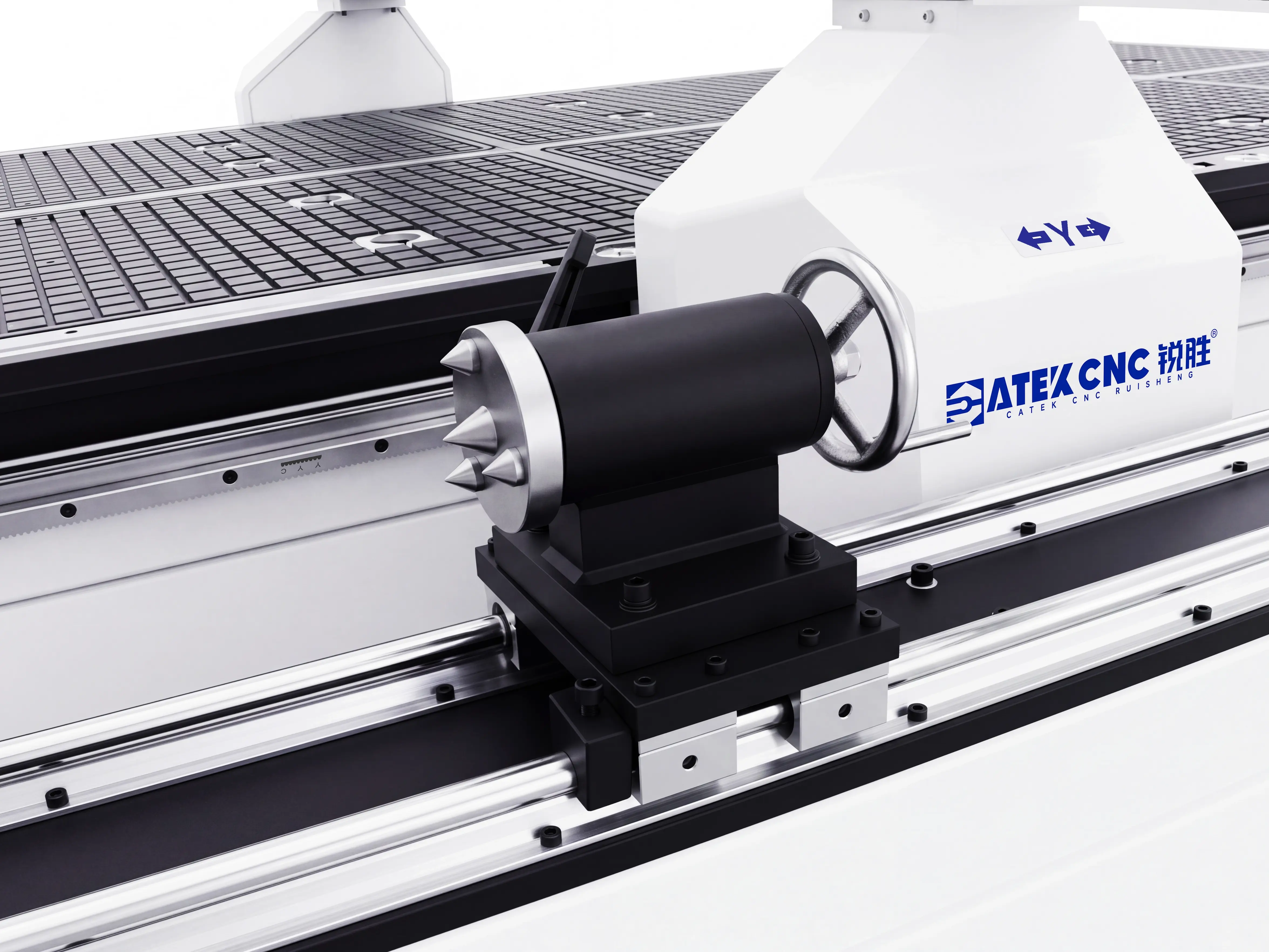 Rotating shaft center pin of Spire 1530 4-axis CNC router with rotary 4th axis