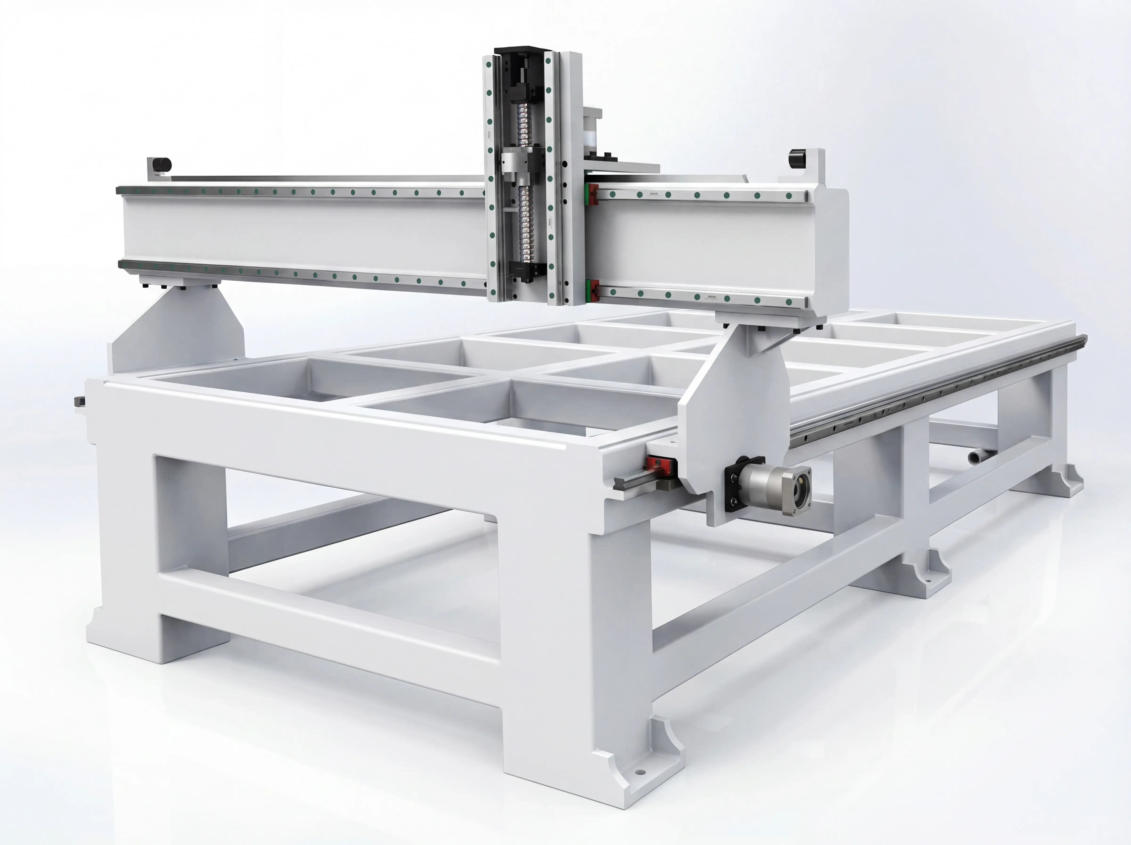 Heavy-duty bed of Spire 1325 CNC wood router