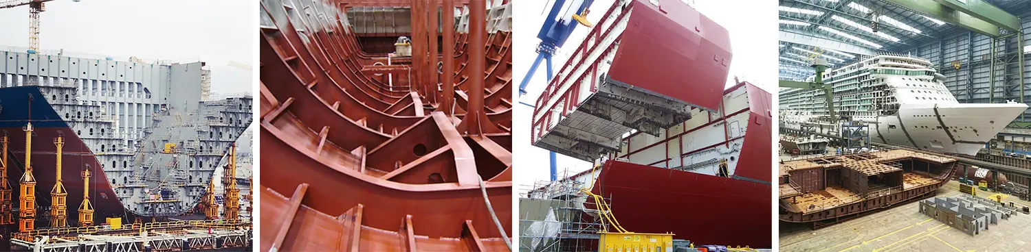 Application of the laser-flame hybrid cutting machine in the shipbuilding industry: cutting ship hulls, ship decks, cabin partitions, etc. Application of the laser-flame hybrid cutting machine in the shipbuilding industry: cutting ship hulls, ship decks, cabin partitions, etc.