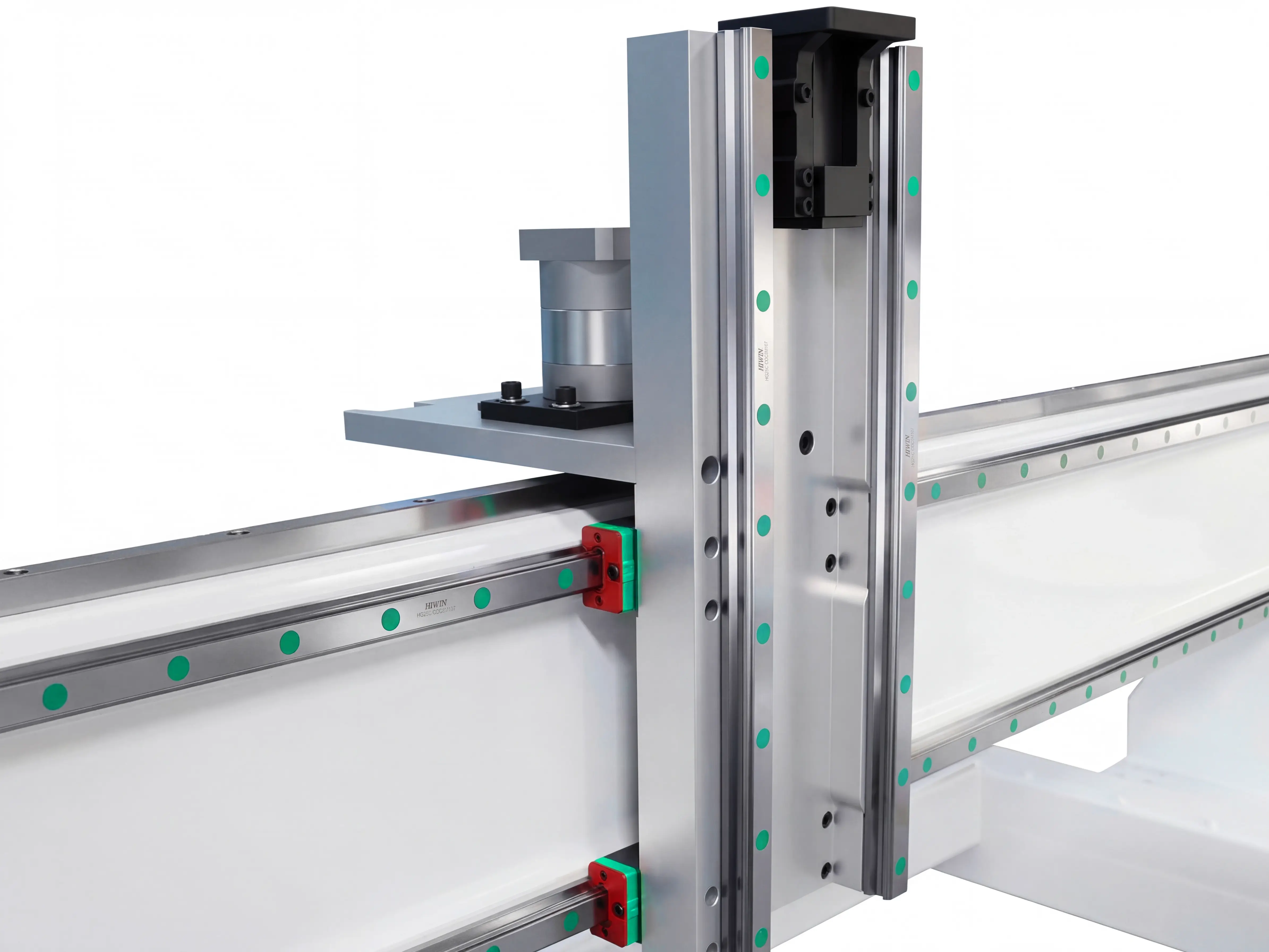 Anodized aluminum z-axis mounting plate of Spire 1325 CNC router