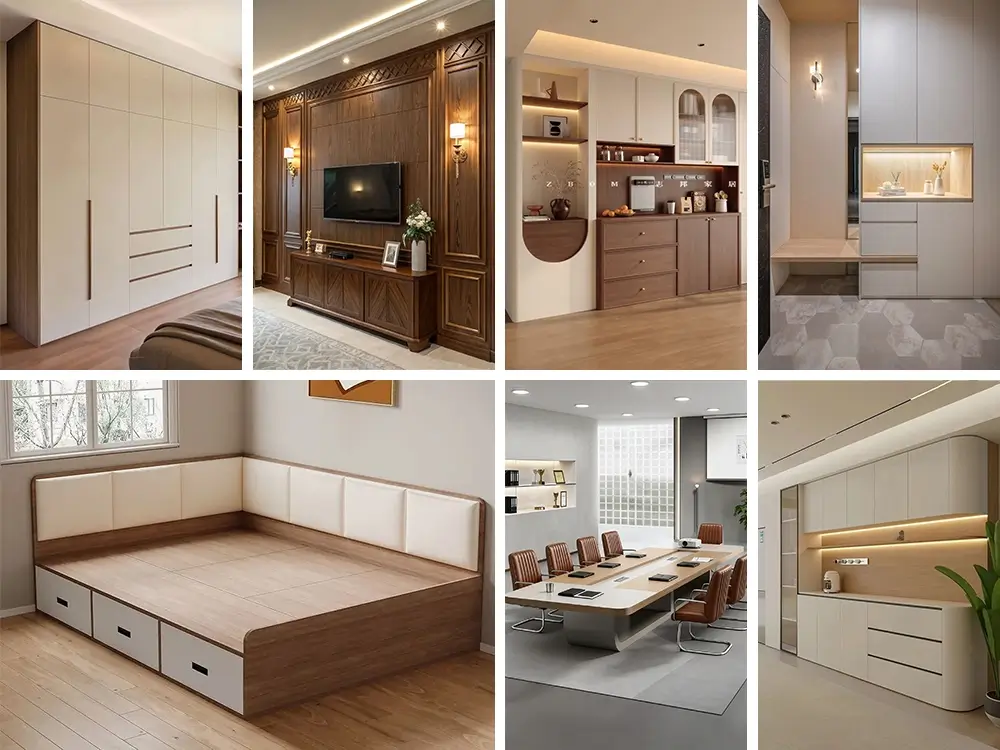 CK-1328-TAL CNC nesting machine can process cabinets, wardrobes, bookcases, wine cabinets, TV cabinets, tatami, entrance cabinets, conference tables and other products