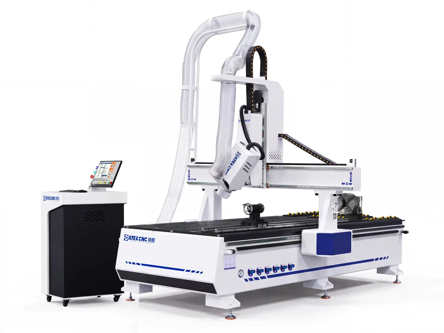 1325 4-Axis CNC Router with Swing Head and Rotary 4th Axis