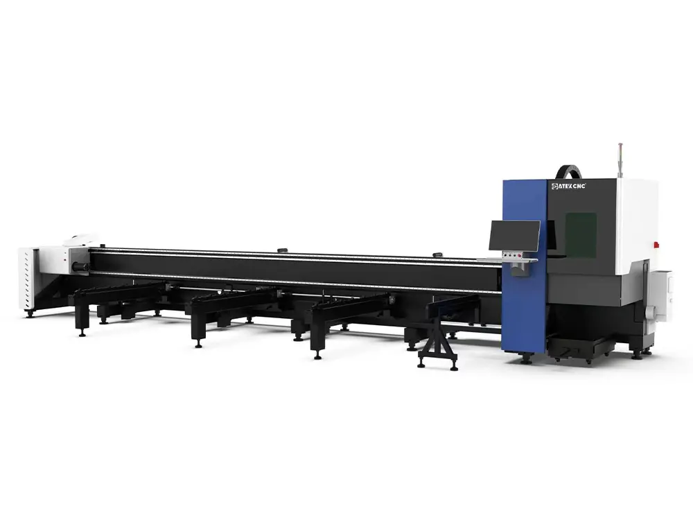 2-Chuck Fiber Laser Tube Cutting Machine with Feeding System