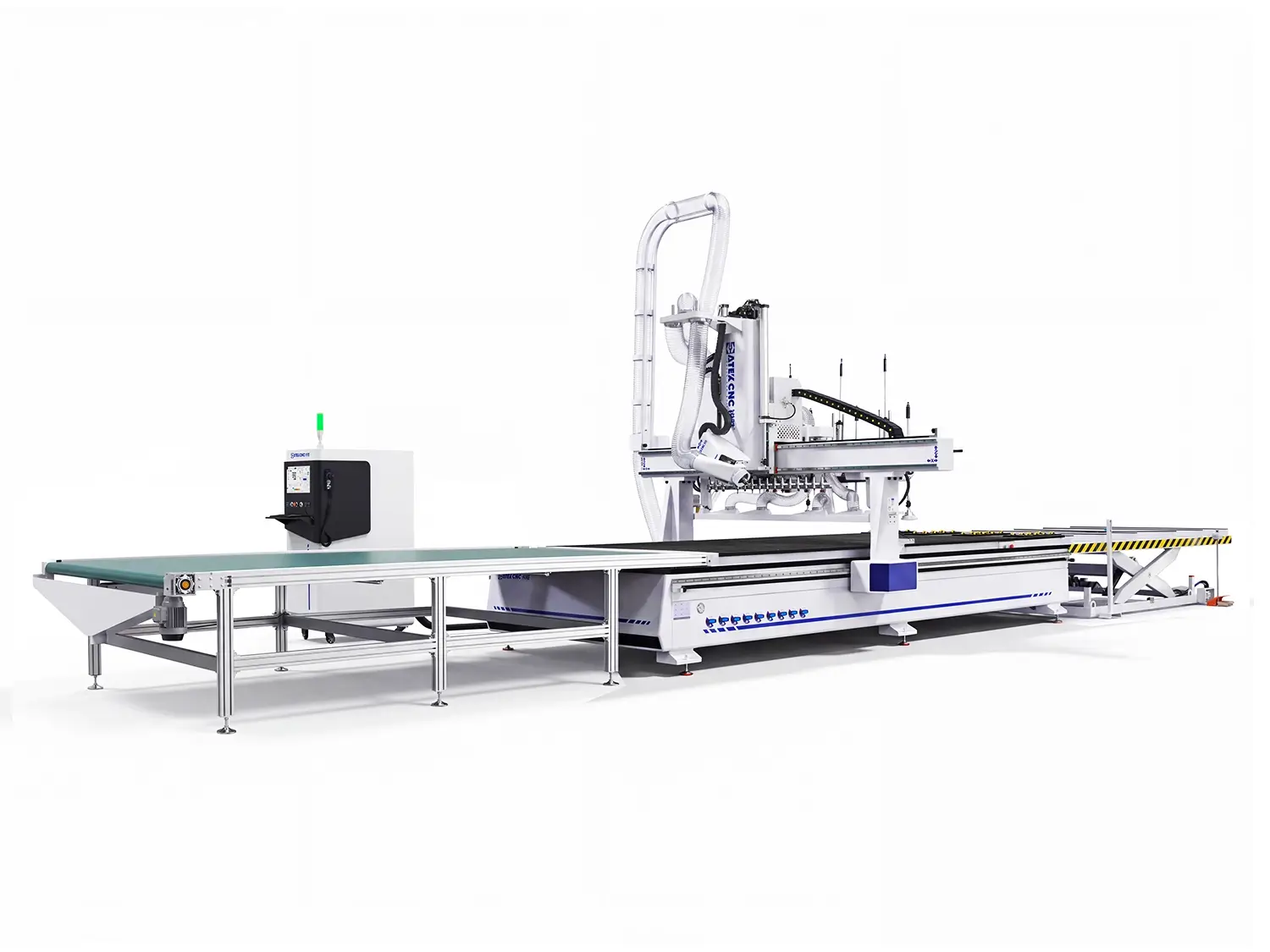 2140 Automatic Loading & Unloading CNC Router Machine with 4-Axis Swing Head and Drilling Unit