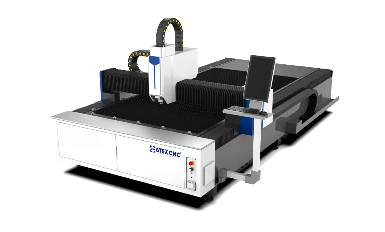 fiber laser cutting machine Fiber laser cutting machine processing sheet metal parts with precision-cut holes, slots, and custom contours.