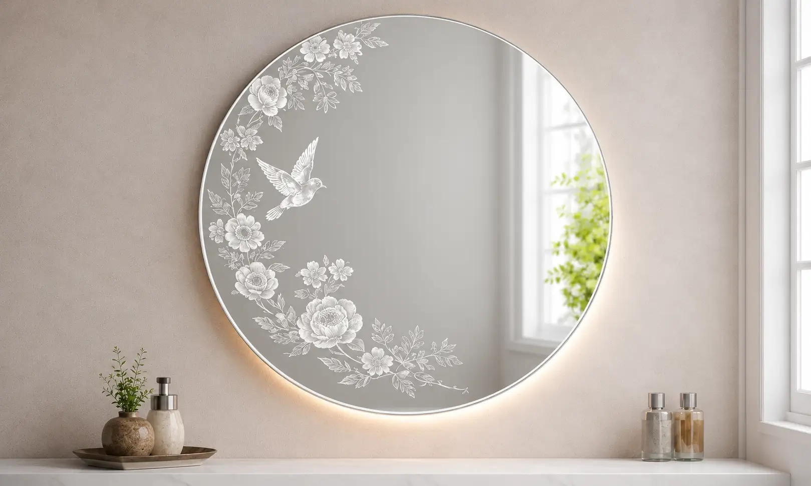 Fiber Laser Mirror Etching Machine Project for Smart Mirror Manufacturing