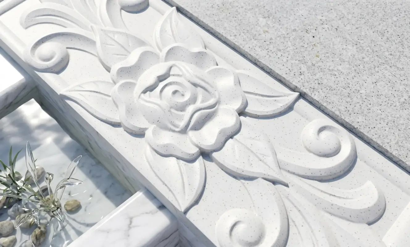 Stone CNC Router Machining Project – Quartz Stone Engraving with 2030 CNC Stone Router