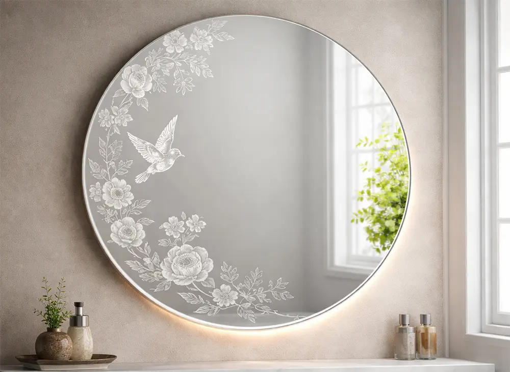 Fiber Laser Mirror Etching Machine Project for Smart Mirror Manufacturing