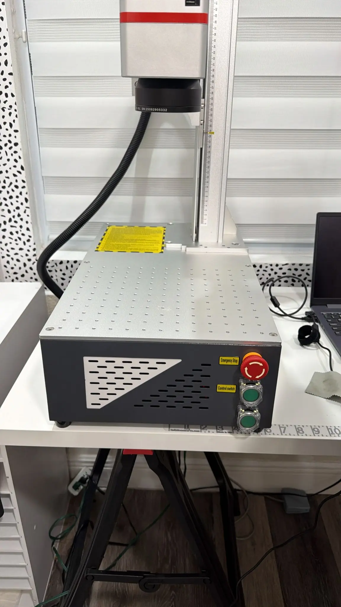 Desk fiber laser marking machine purchased by a US customer