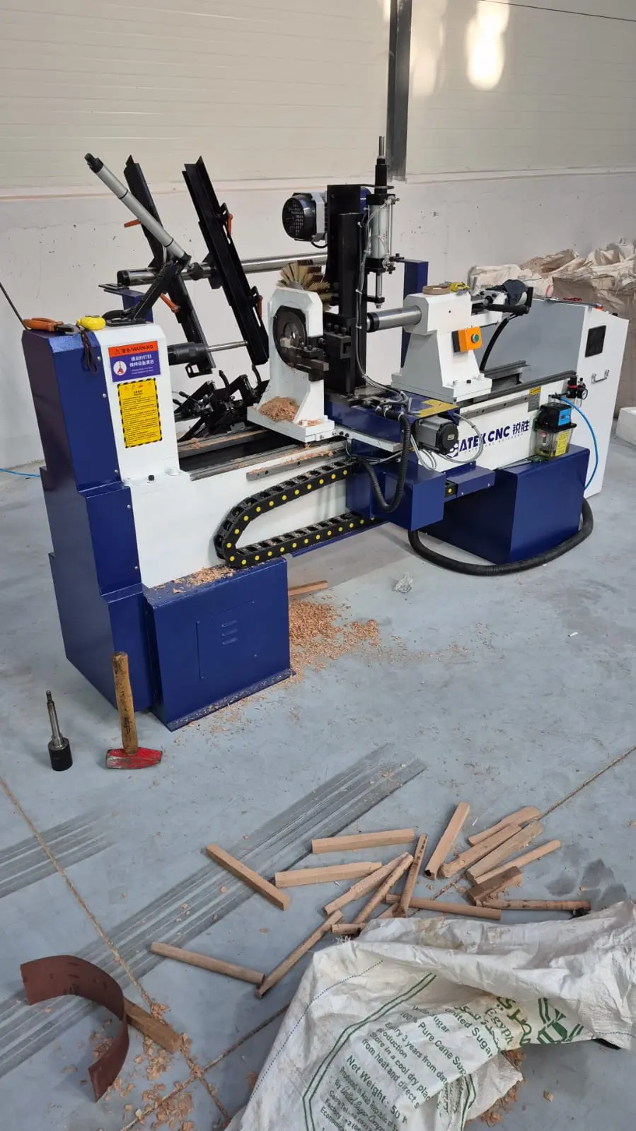 The Turkish customer purchased a 0820 CNC wood lathe with automatic feeding