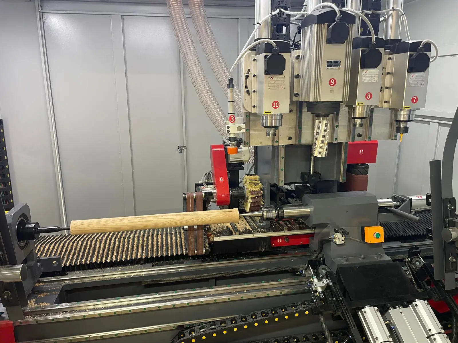 The 7-in-1 CNC wood lathe purchased by a Japanese customer