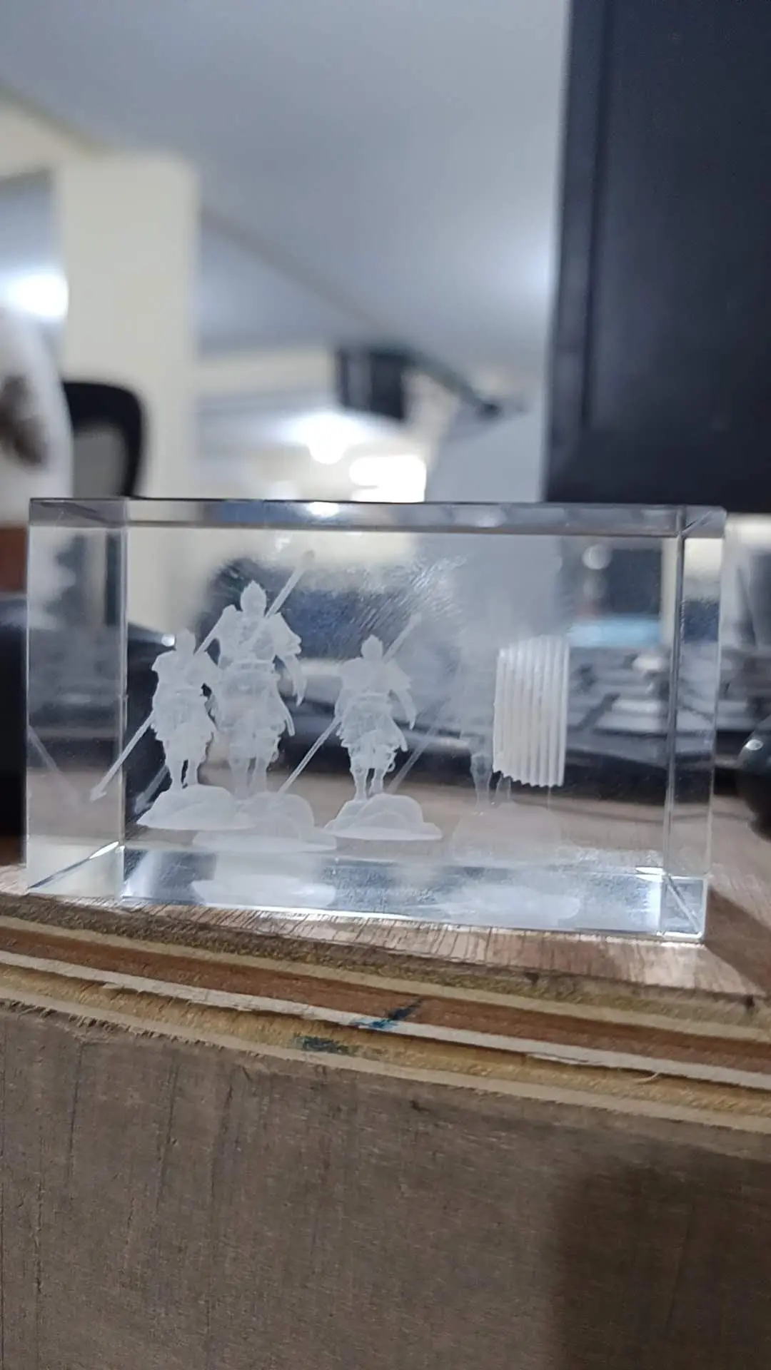 The Tanzanian customers are using UV laser marking machines to mark glass and pens