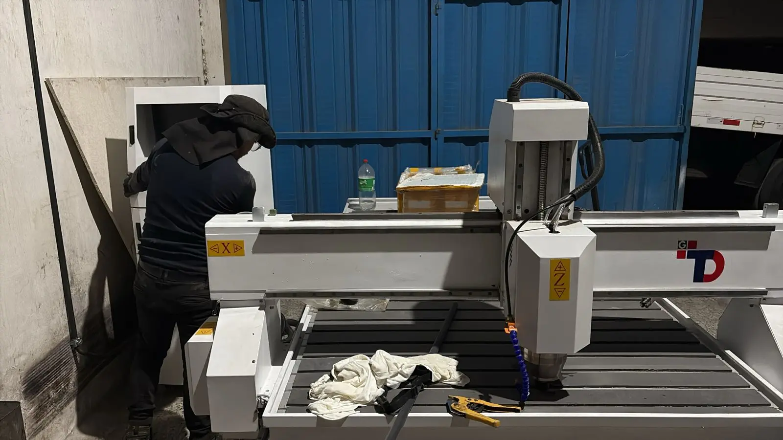 CNC stone router machine purchased by a customer in Guatemala