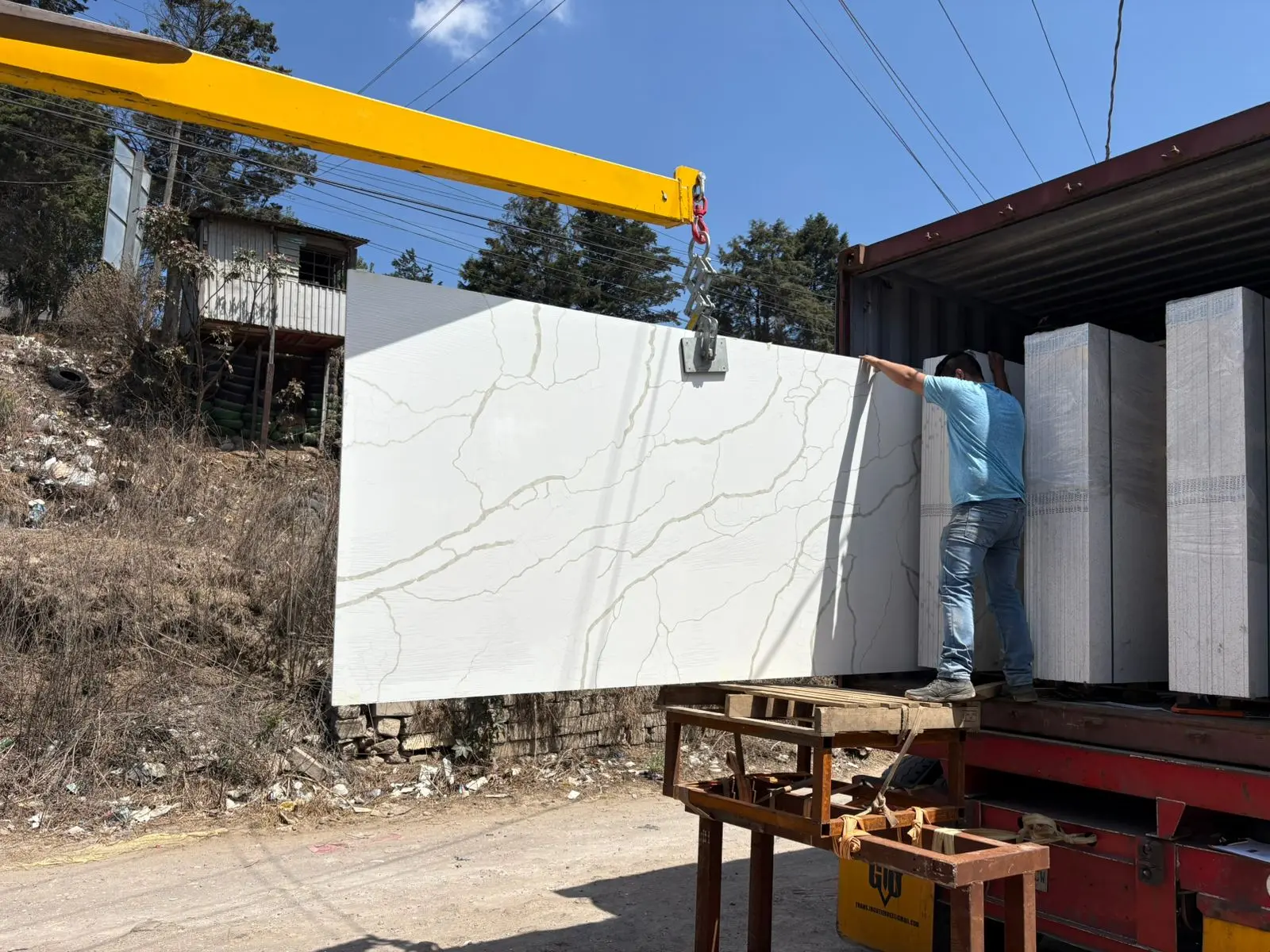 CNC stone router machine purchased by a customer in Guatemala