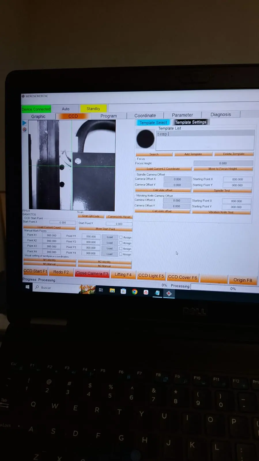 The Uruguay customer is using CNC router machine with oscillating tool and CCD