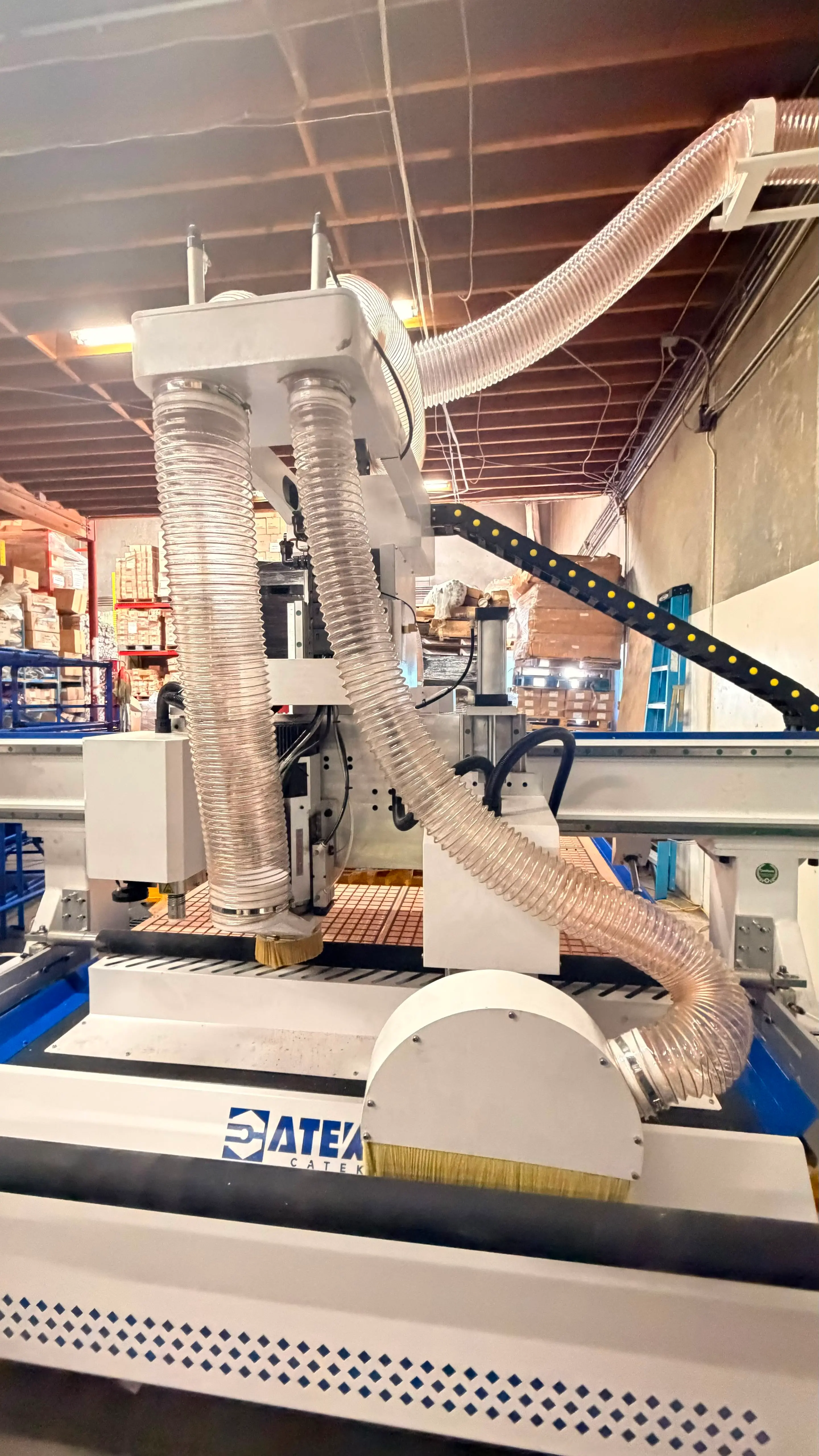 A US customer is installing the CATEKCNC CNC Router they received