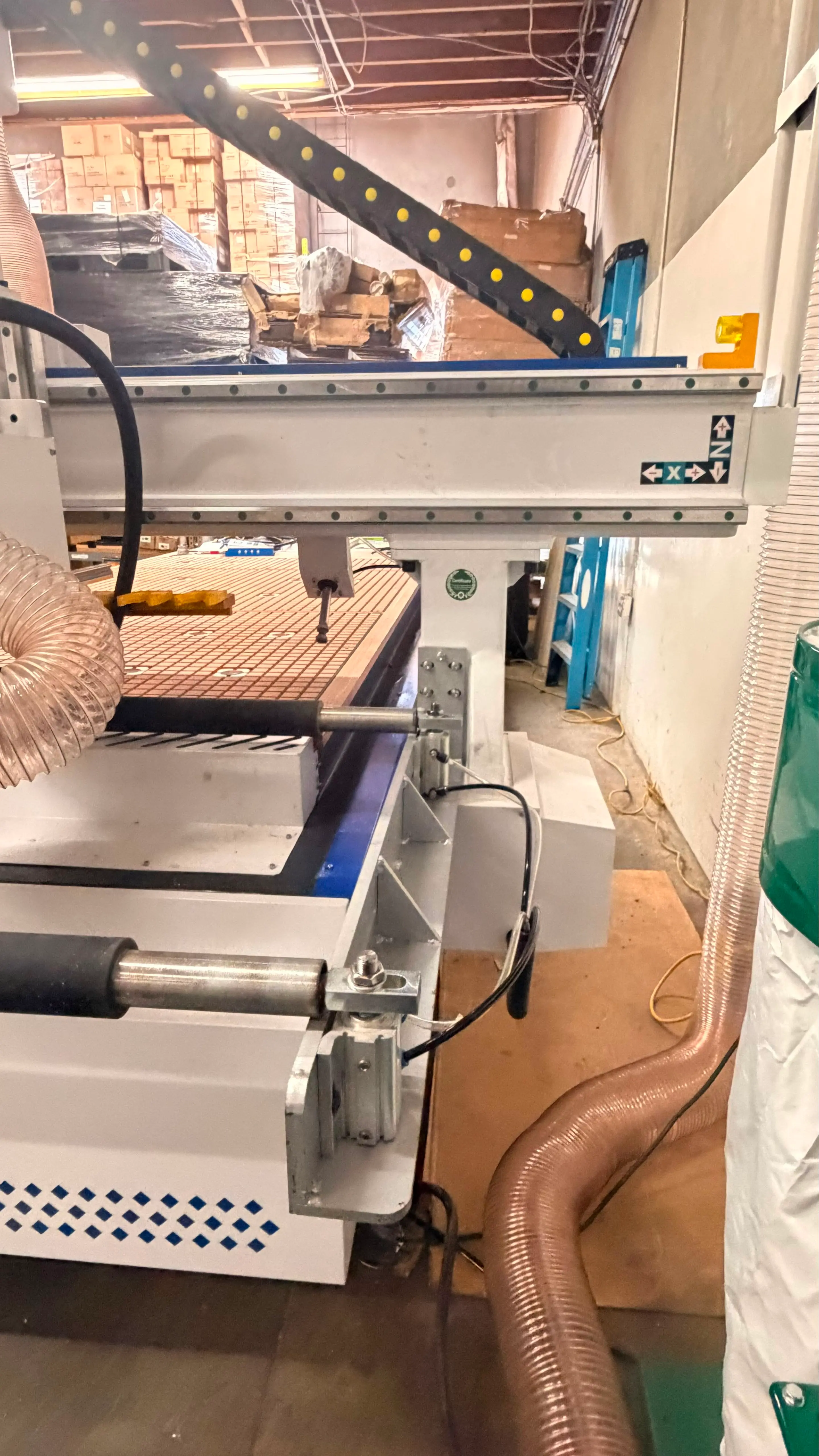 A US customer is installing the CATEKCNC CNC Router they received