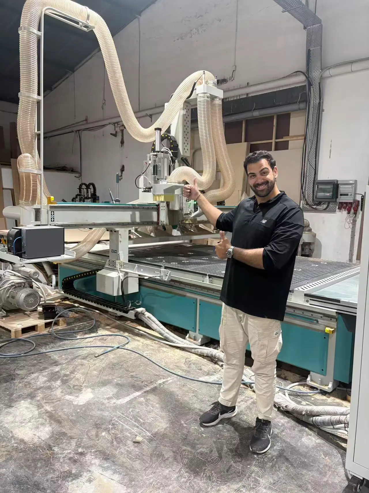 2130 4-axis rotary ATC CNC router machine in Greece